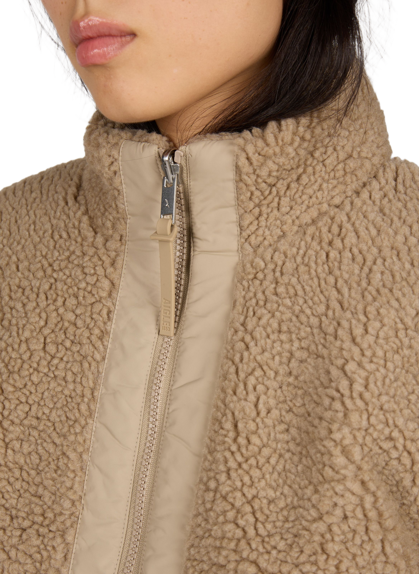 Straight jacket with high collar AIGLE Beige