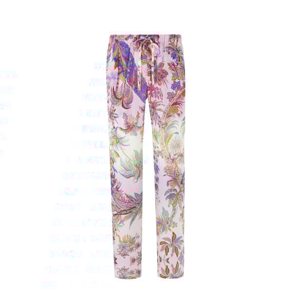 Pantalon à imprimé en soie