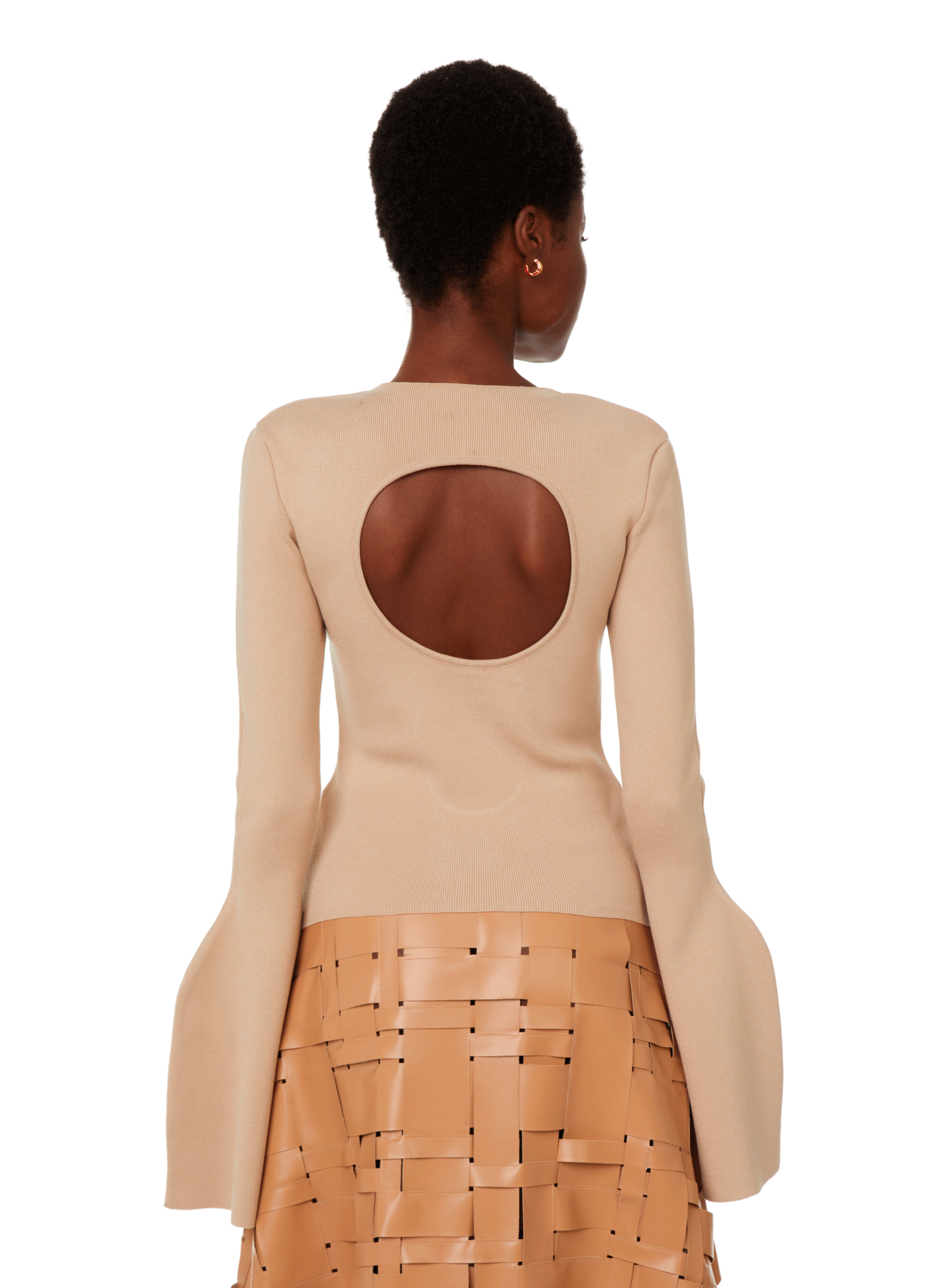 Pull ajouré en viscose A.W.A.K.E. MODE Beige