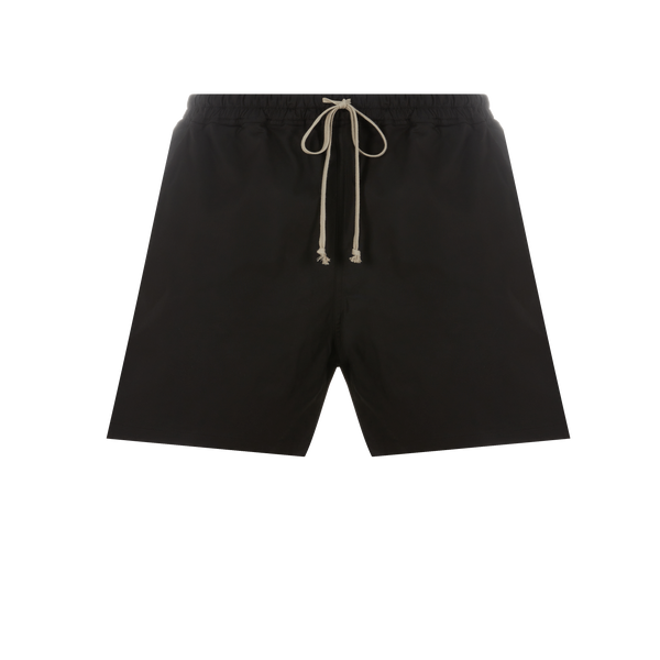 Shop Rick Owens Straight Cotton Shorts In Noir
