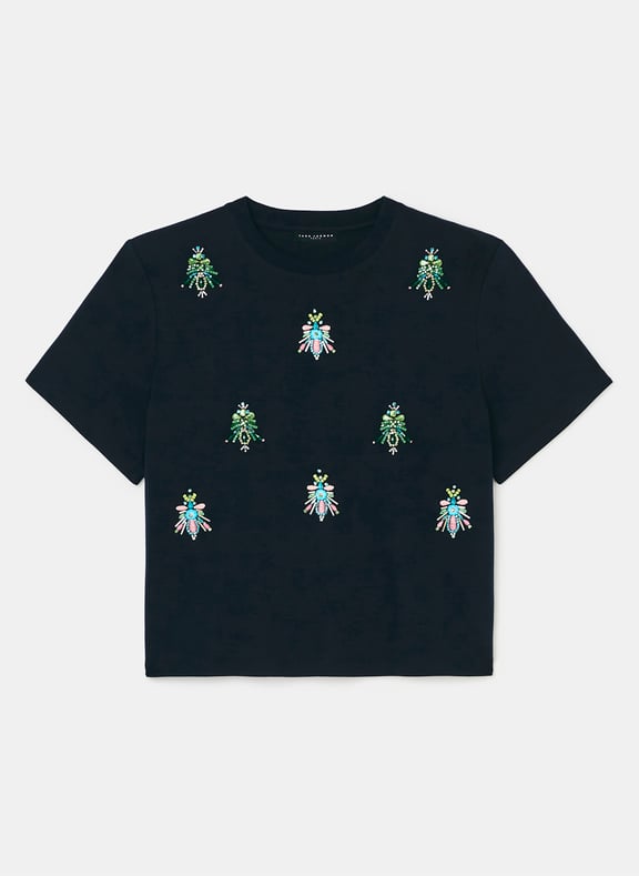 T-shirt droit uni - tarabee Bleu by TARA JARMON TARA JARMON T-shirt droit uni - tarabee Bleu