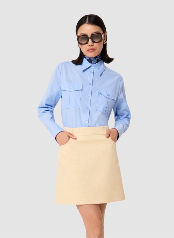 Chemise droite uni - cassandre Jaune by TARA JARMON TARA JARMON Chemise droite uni - cassandre Jaune