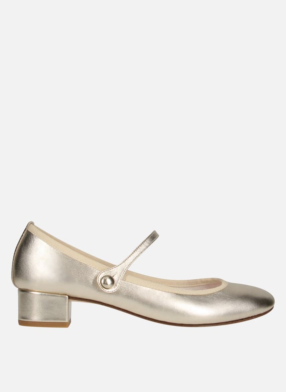 Babies en cuir rose Doré by REPETTO REPETTO Babies en cuir rose Doré