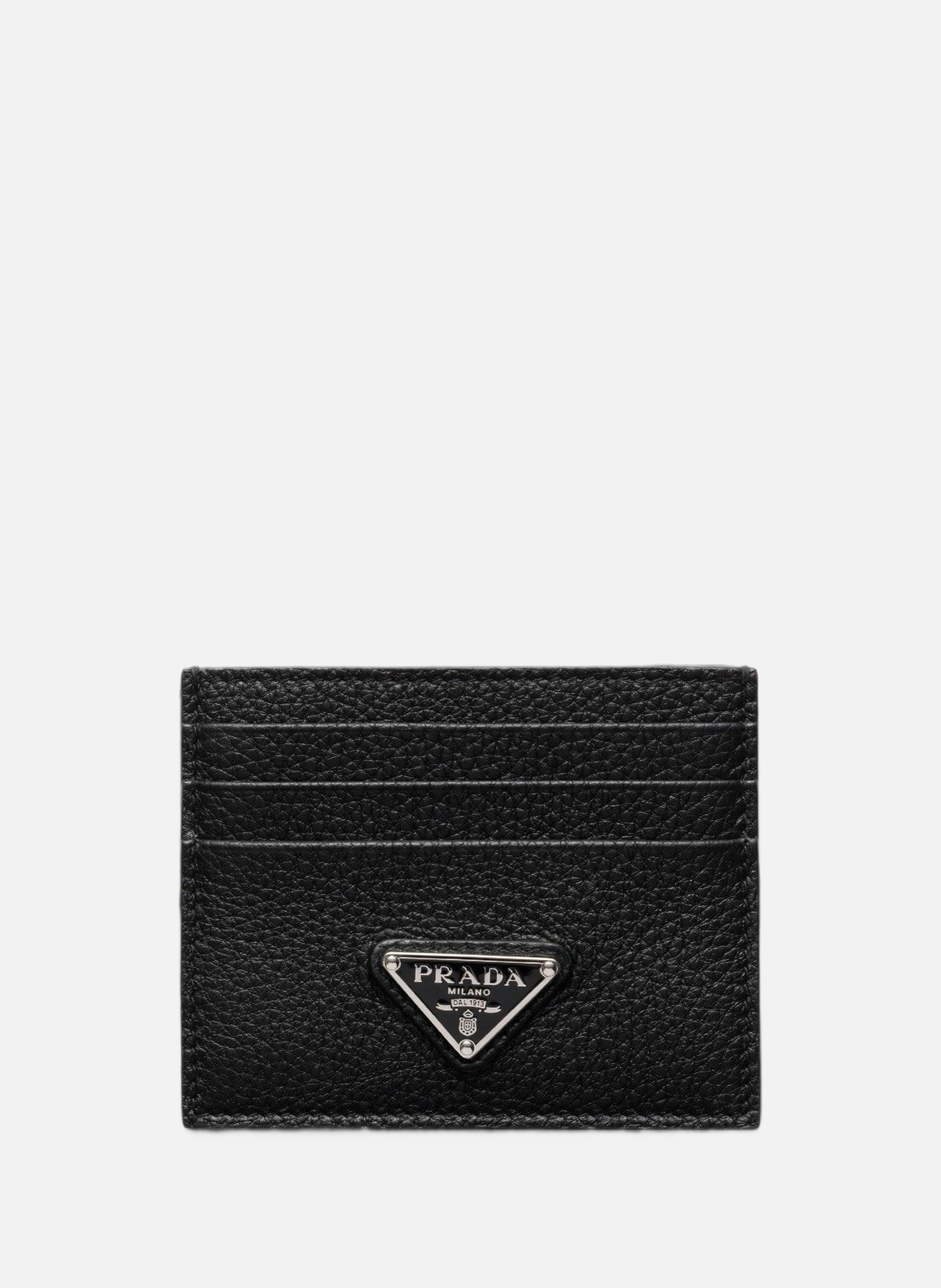 Porte-cartes en cuir PRADA Noir