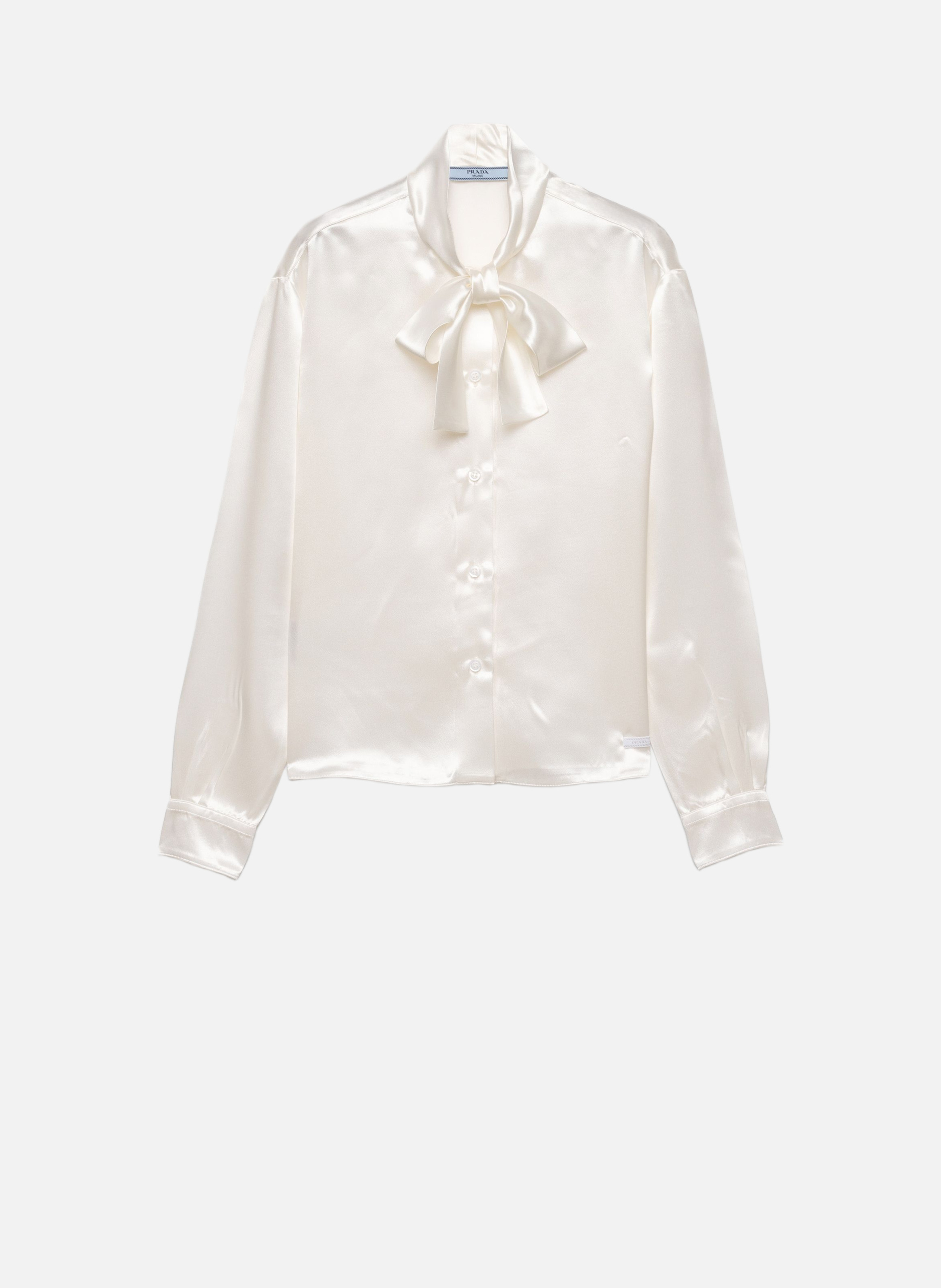 Chemise en satin PRADA Blanc