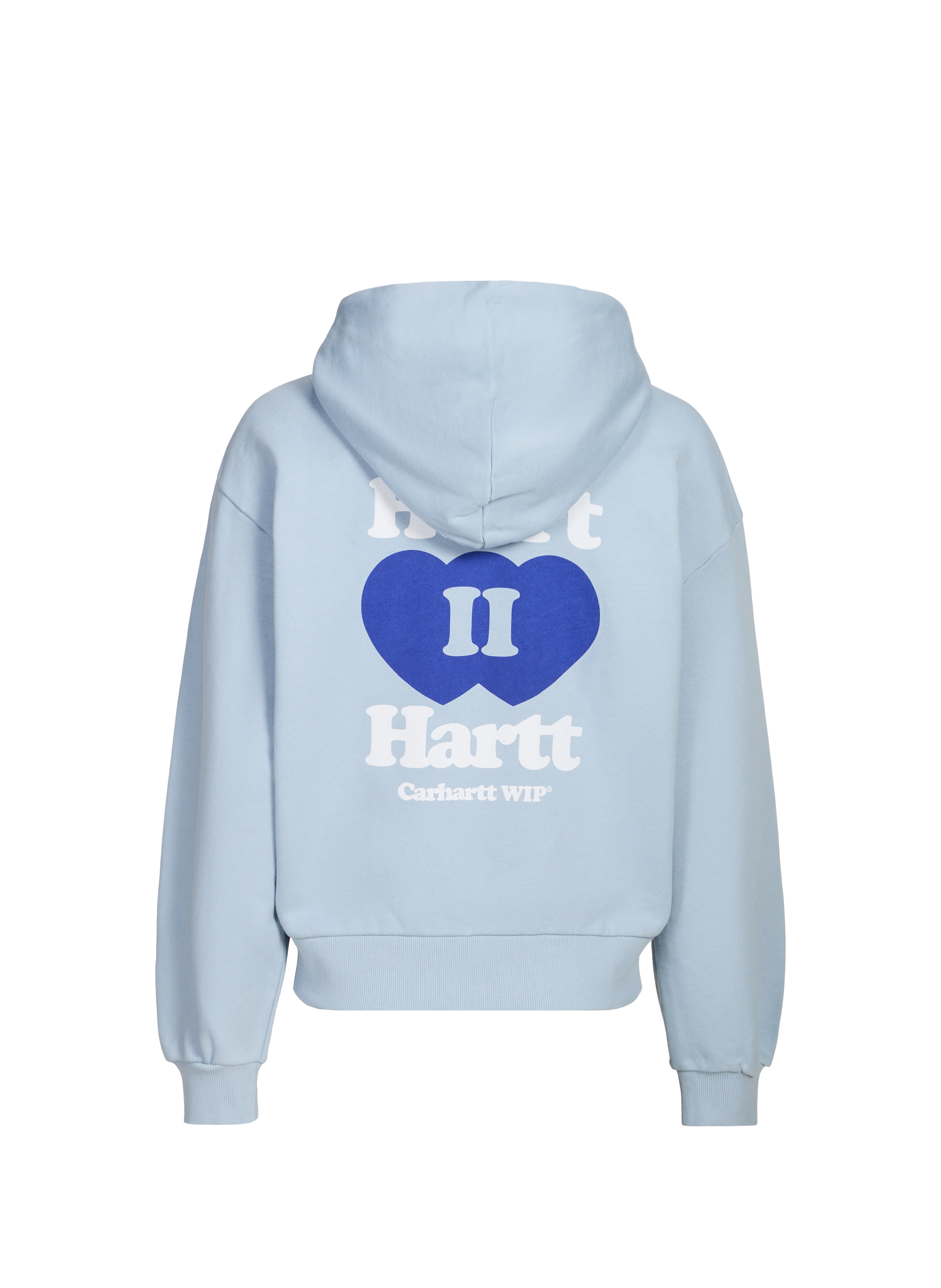 Hoodie zippé imprimé en coton CARHARTT WIP Bleu