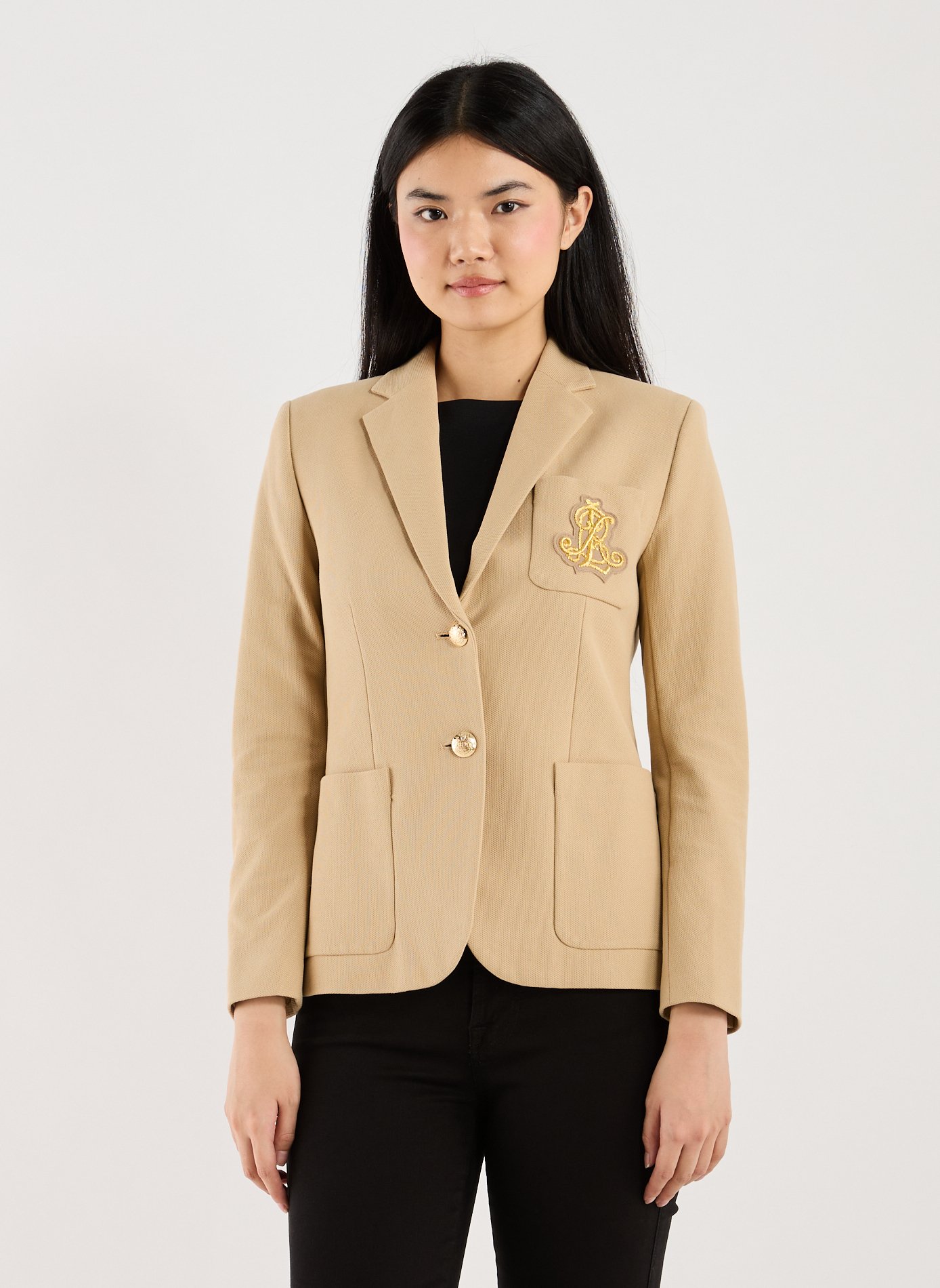 LAUREN Cotton Blazer Beige