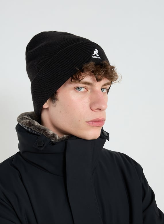 Bonnet côtelé à logo brodé TU - Main Image