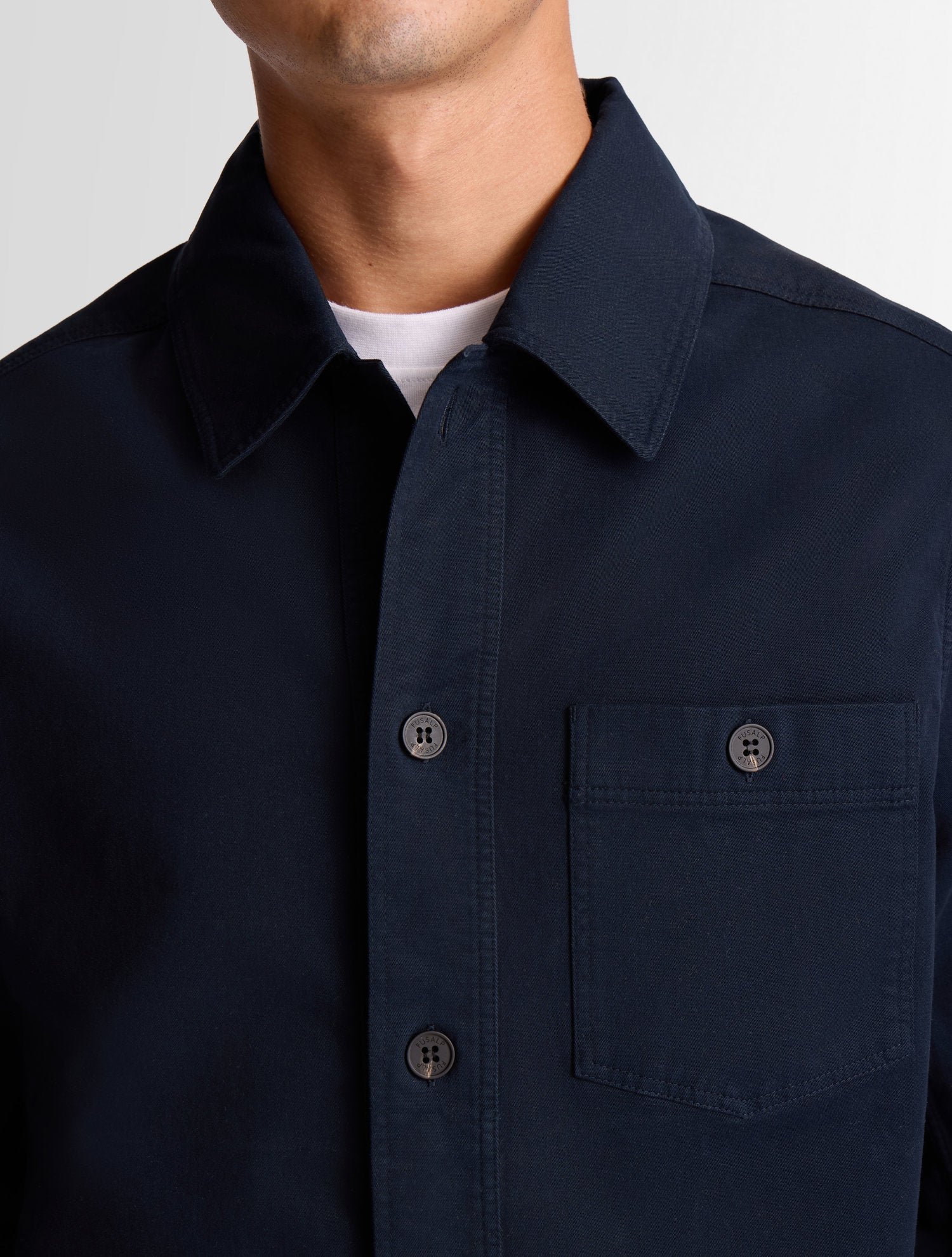 Veste olisen col chemise coupe regular FUSALP Bleu