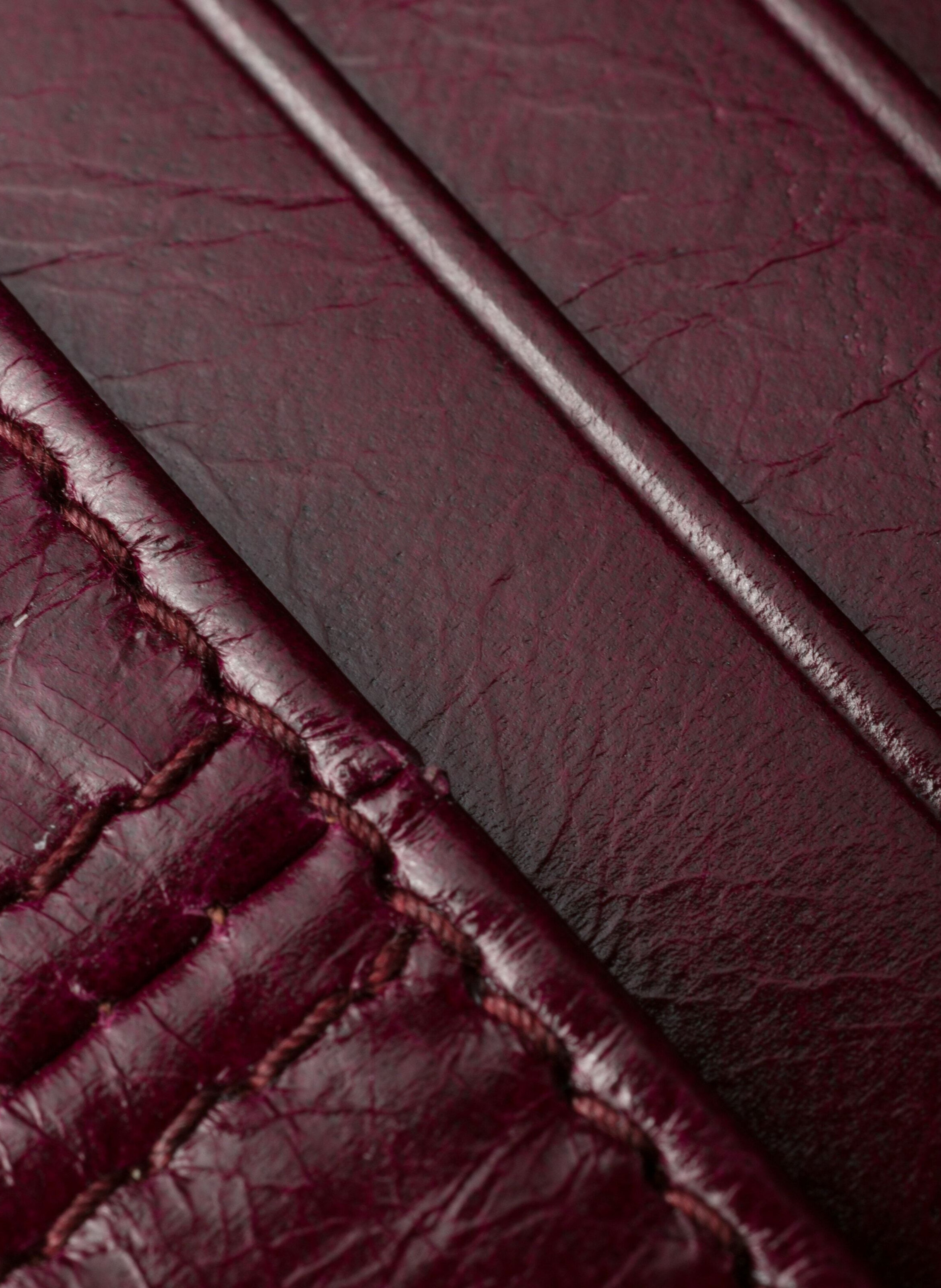 Porte-cartes en cuir PRADA Rouge