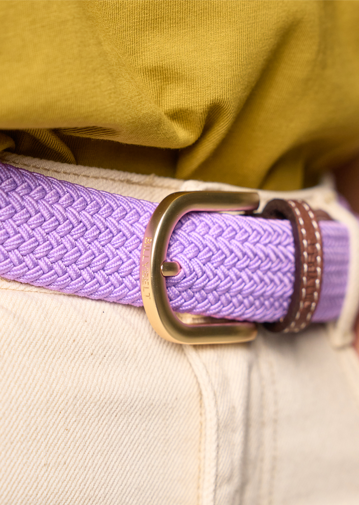 Ceinture tressée élastique unie BILLYBELT Violet