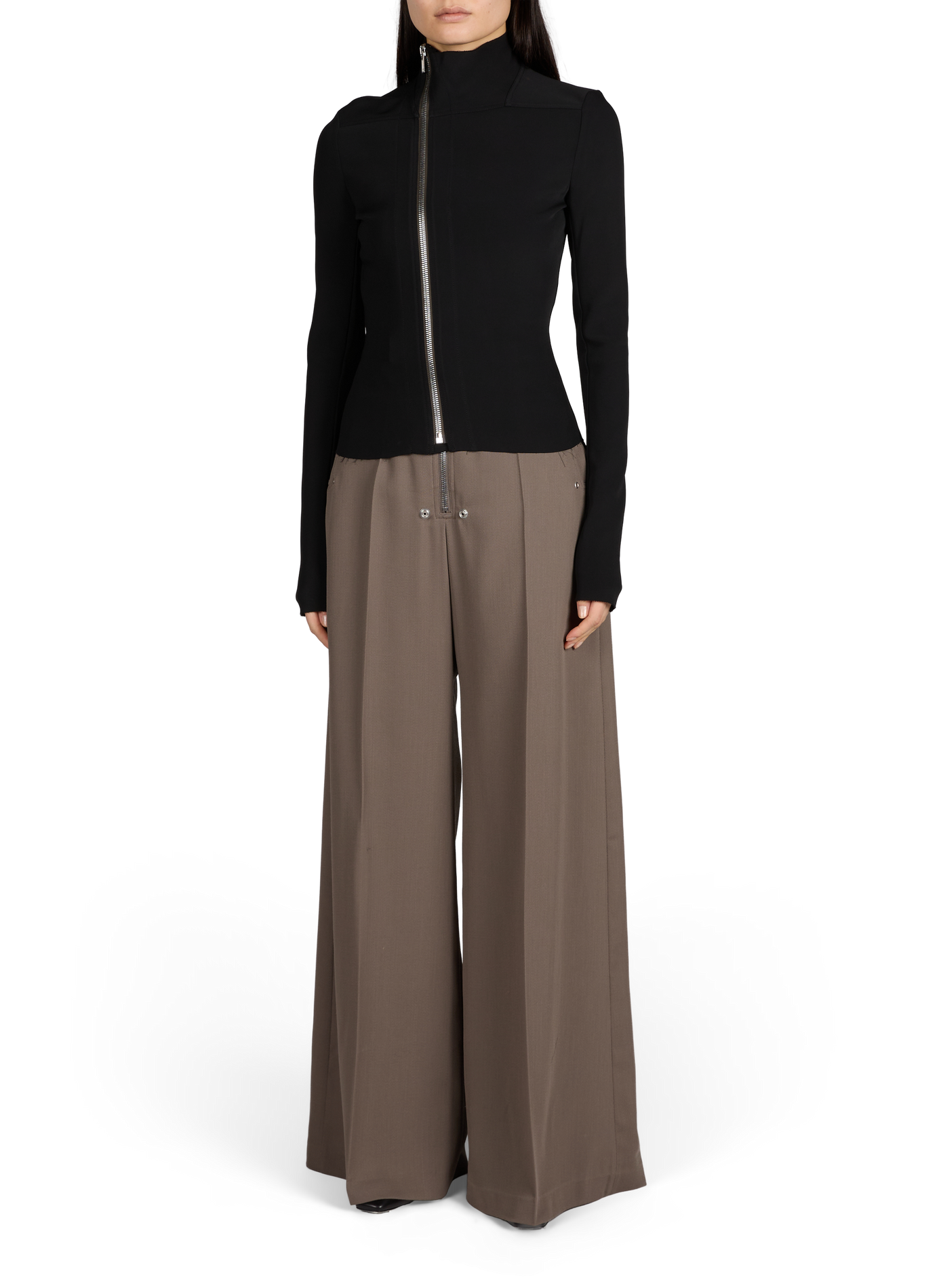 Top cintrée à glissière RICK OWENS Noir