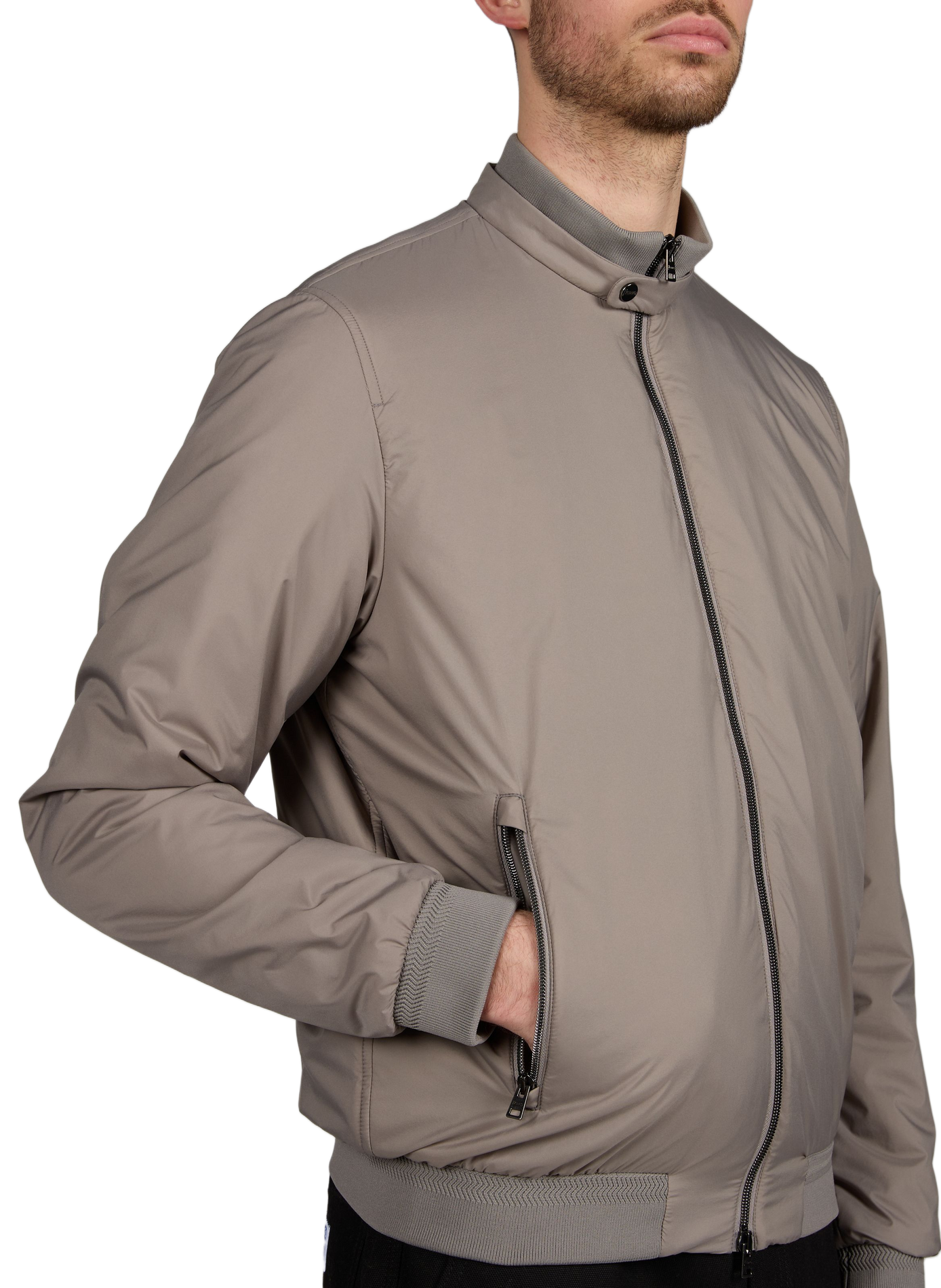 Solid high-neck jacket HERNO Beige
