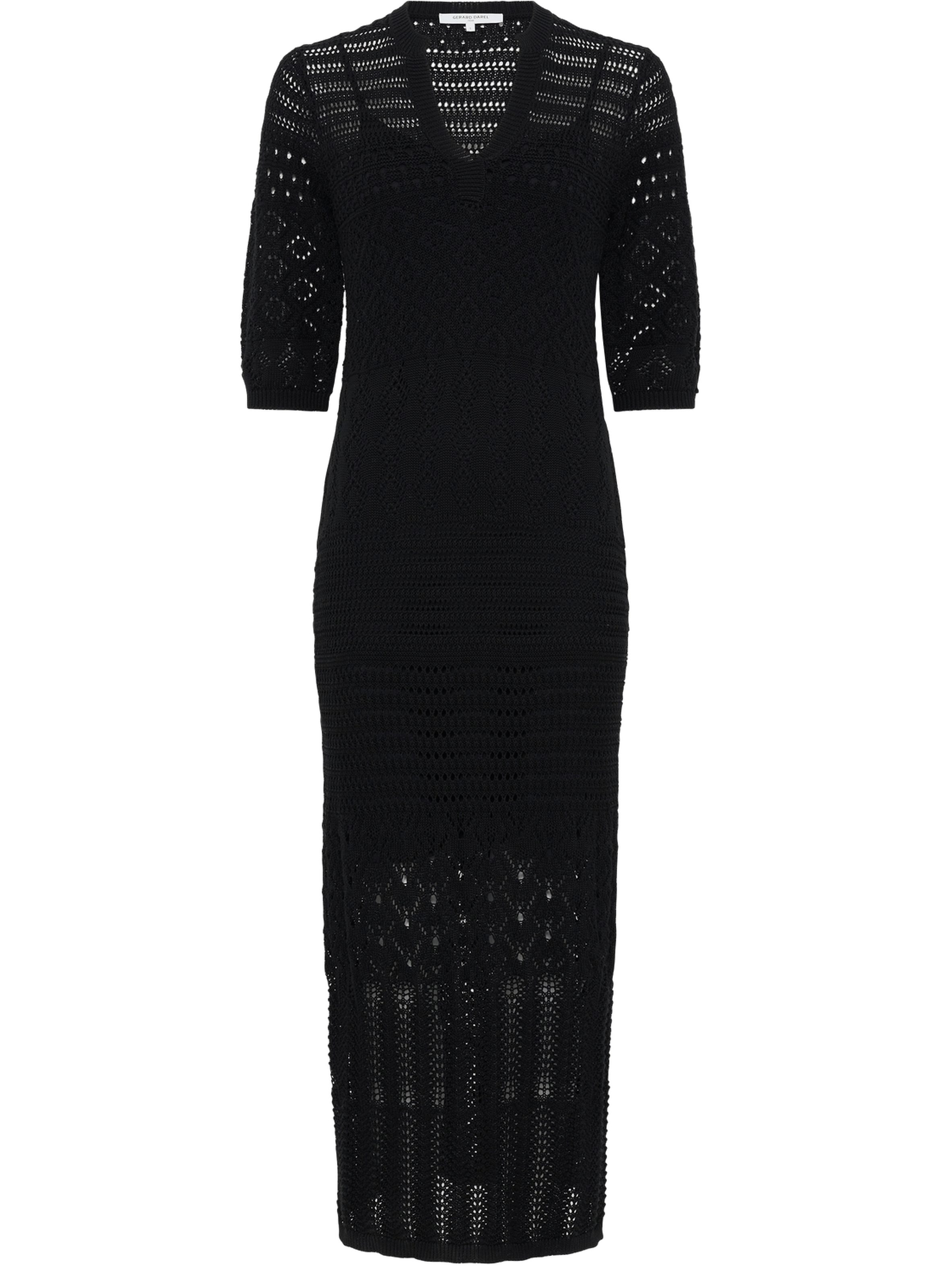 Robe longue en crochet - riana GERARD DAREL Noir