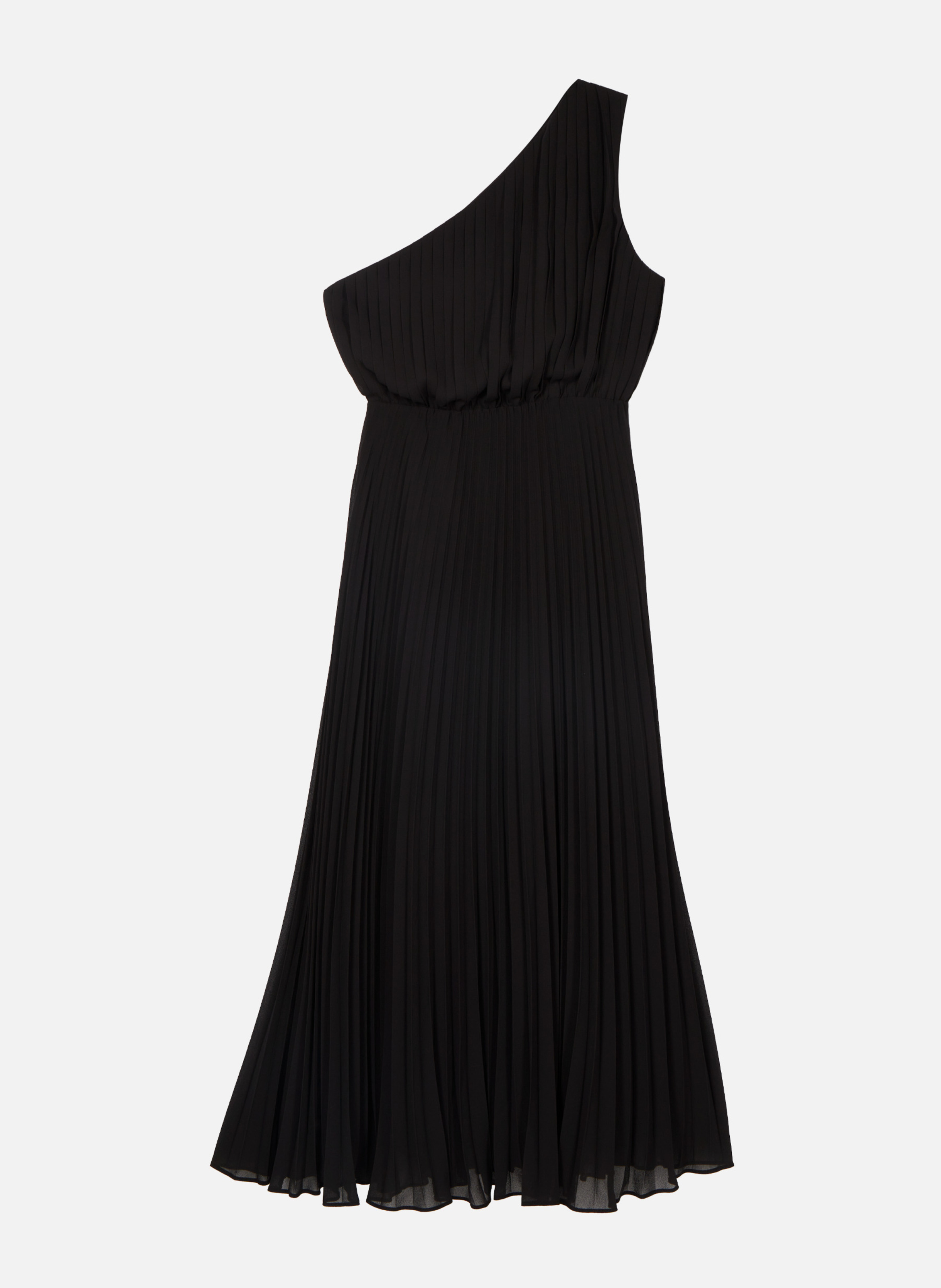 Robe longue asymétrique plissée THE KOOPLES Noir