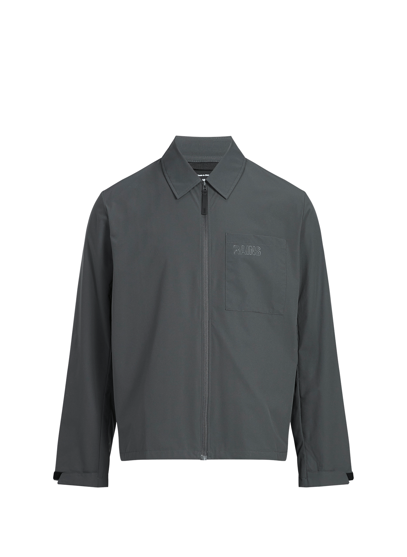 Veste droite col classique unie RAINS Gris