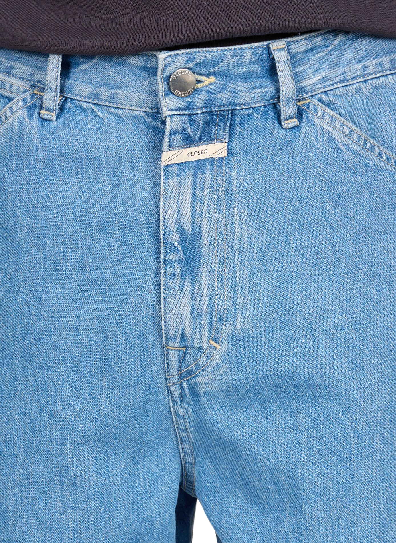 Rechte jeans van katoen. CLOSED Blauw