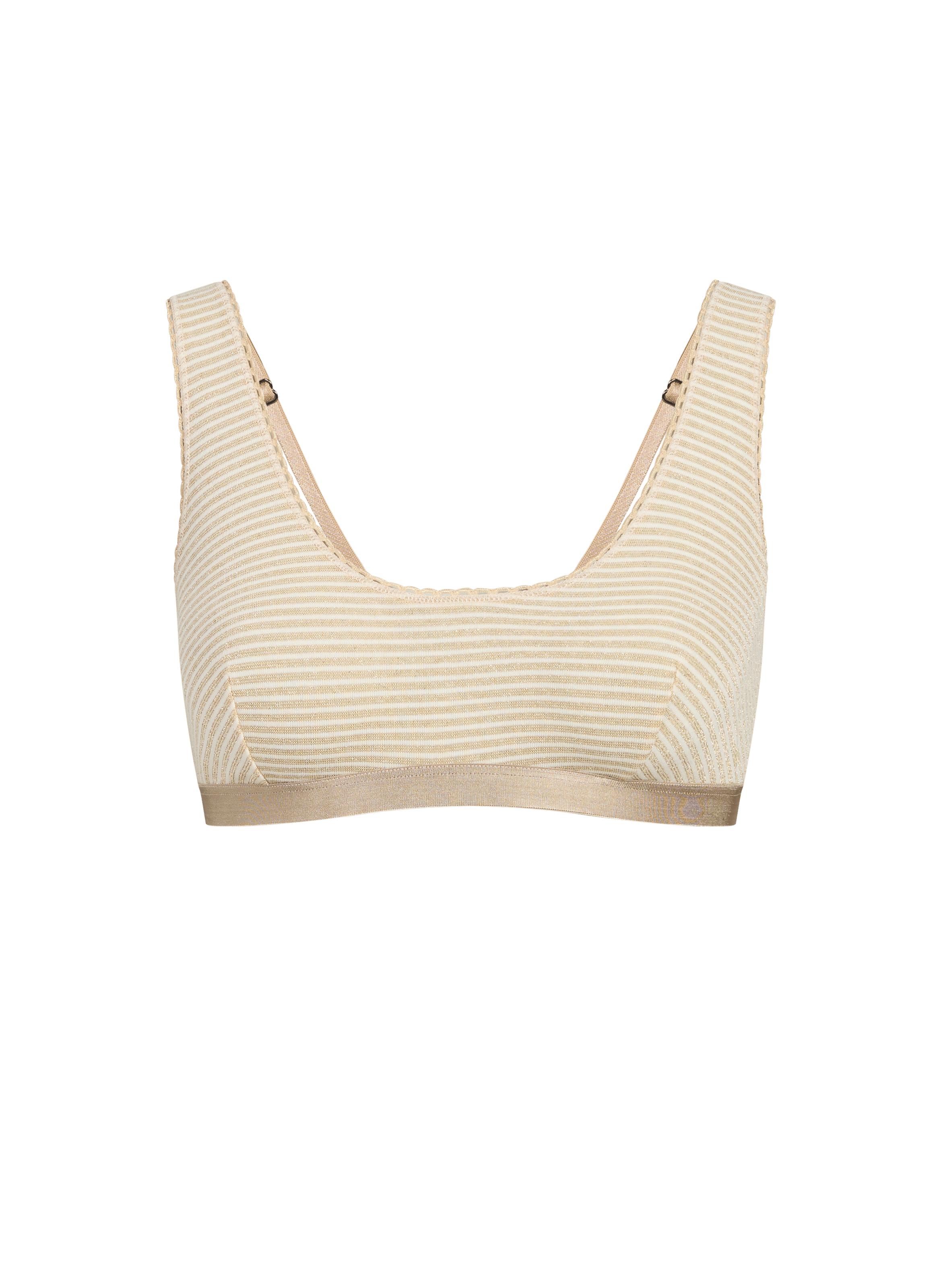 Shiny Striped Bralette MOMONI Beige