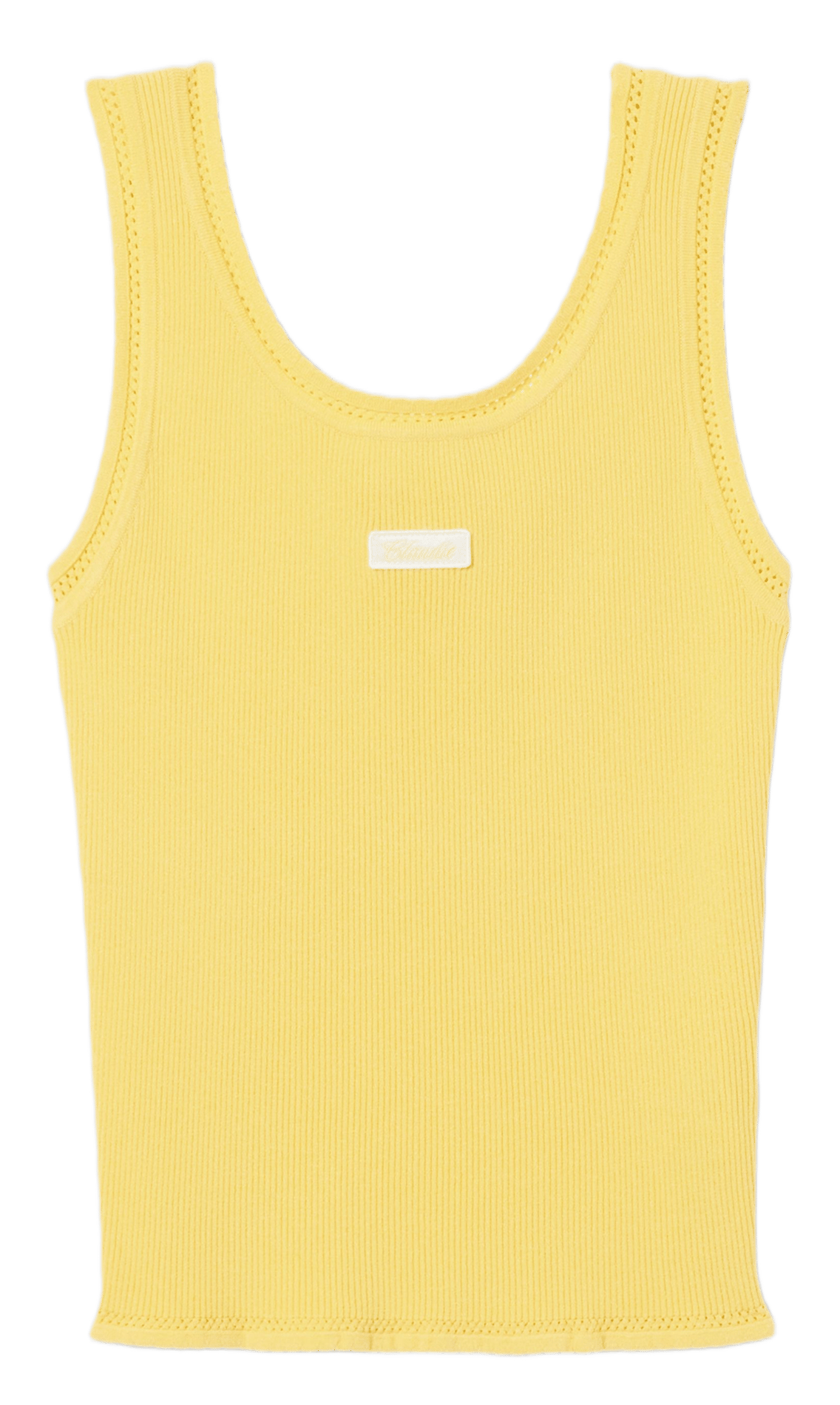 Débardeur ajusté à bords contrastés CLAUDIE PIERLOT Jaune