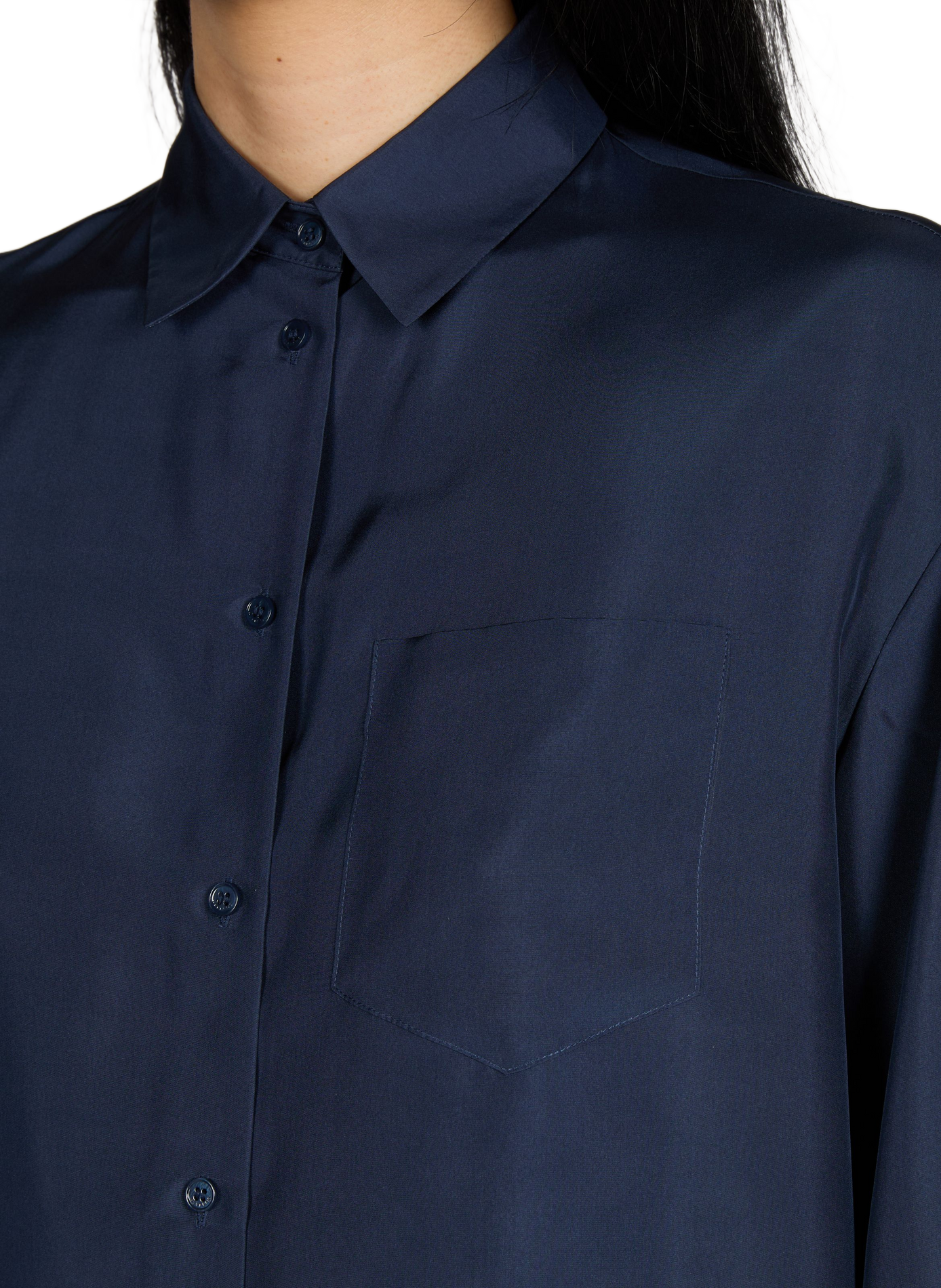 Straight silk habotai blouse MAX MARA WEEK END Blue