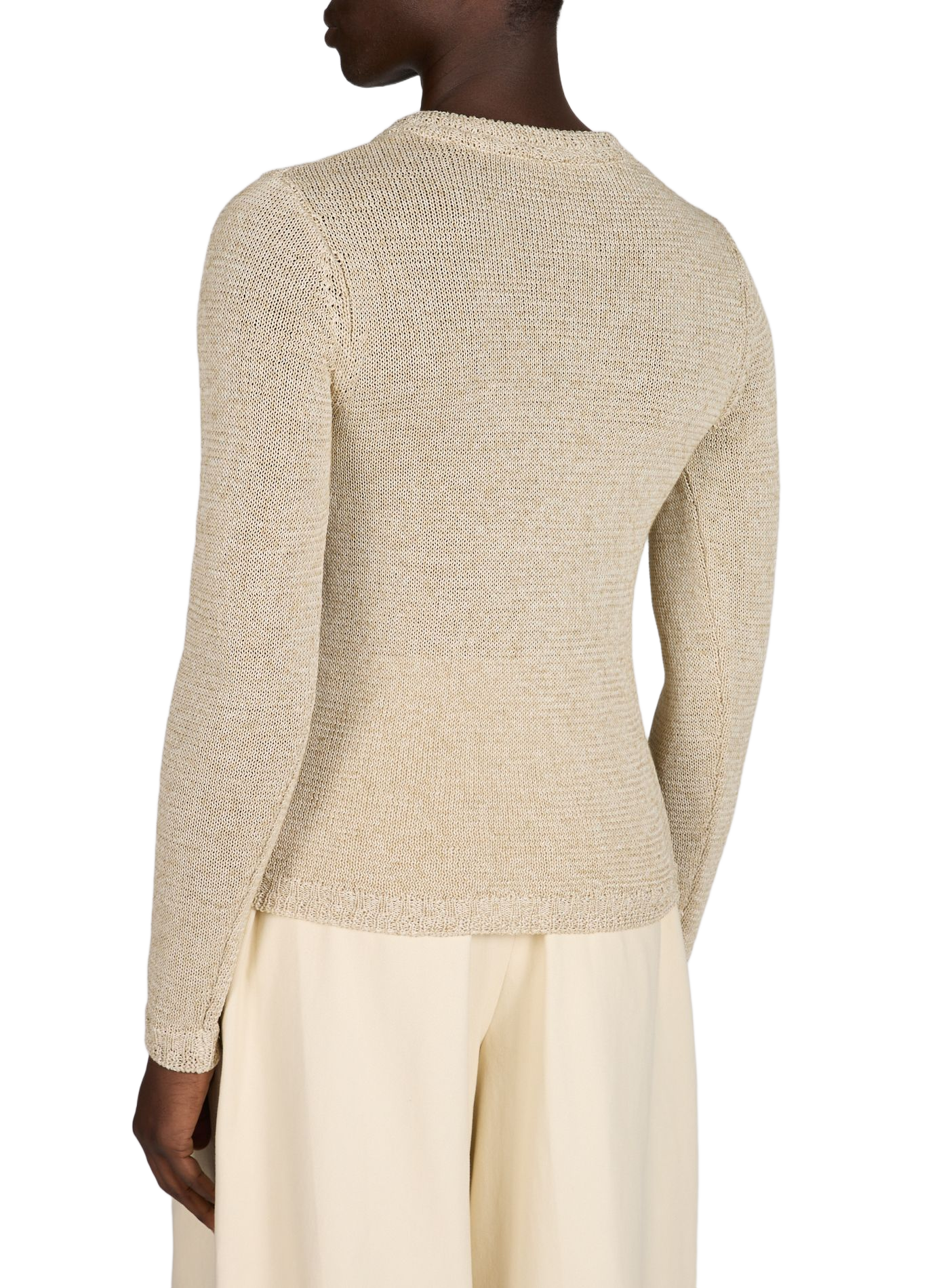 Cardigan en maille à col bénitier SEAN SUEN Beige