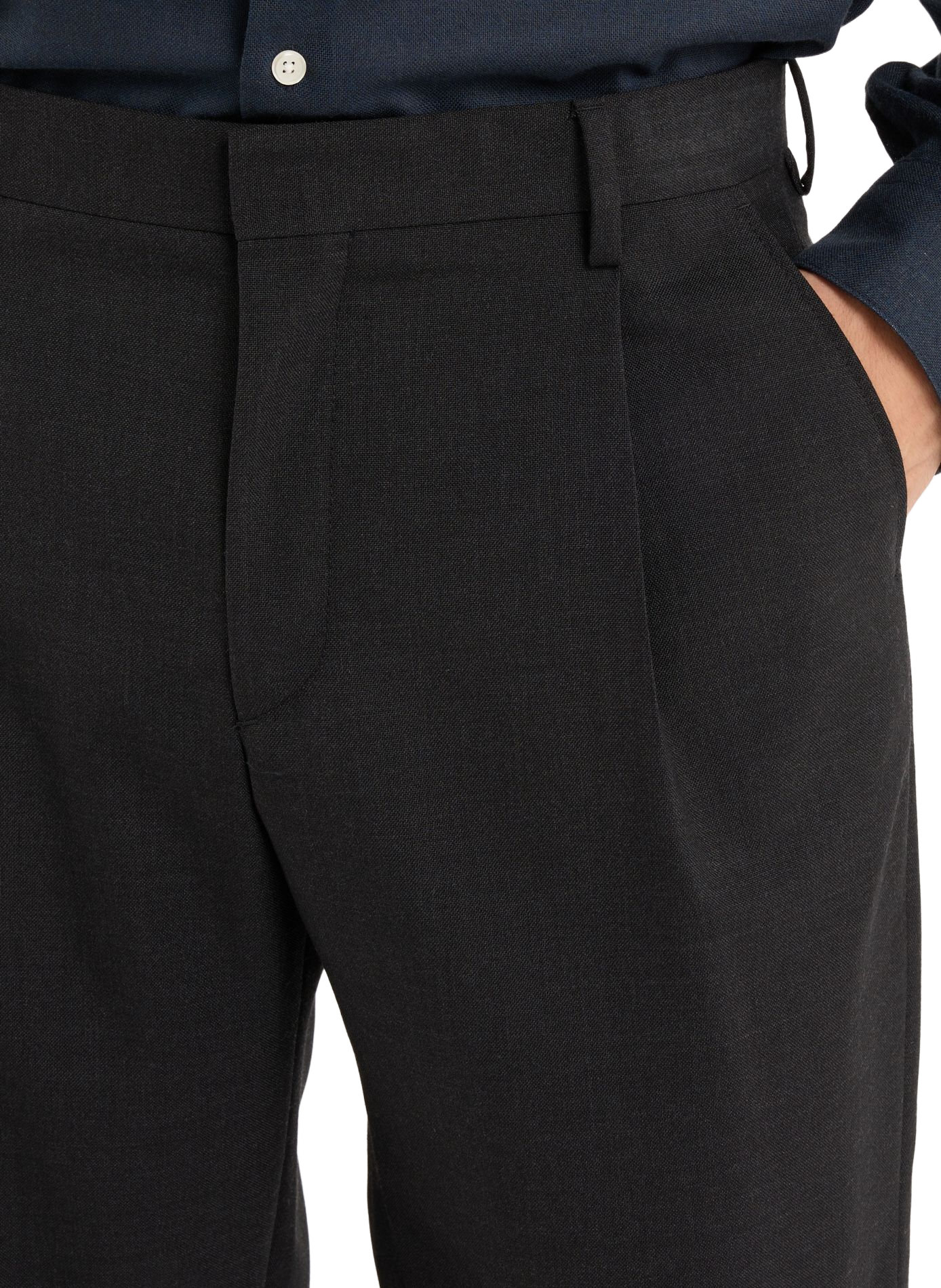 Straight wool suit pants SAISON 1865 Grey