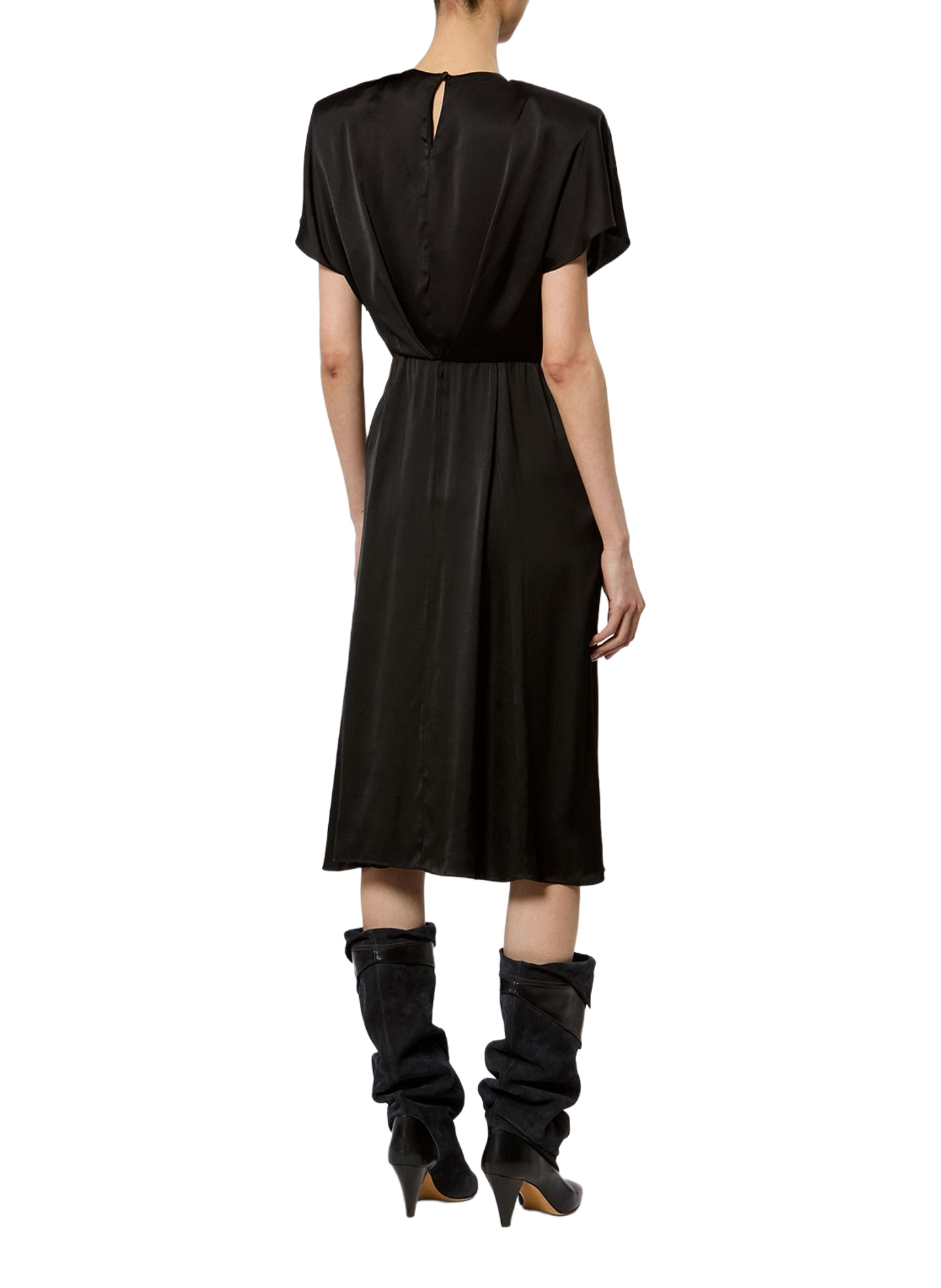 Mittellanges Satinkleid Namsha ISABEL MARANT Schwarz