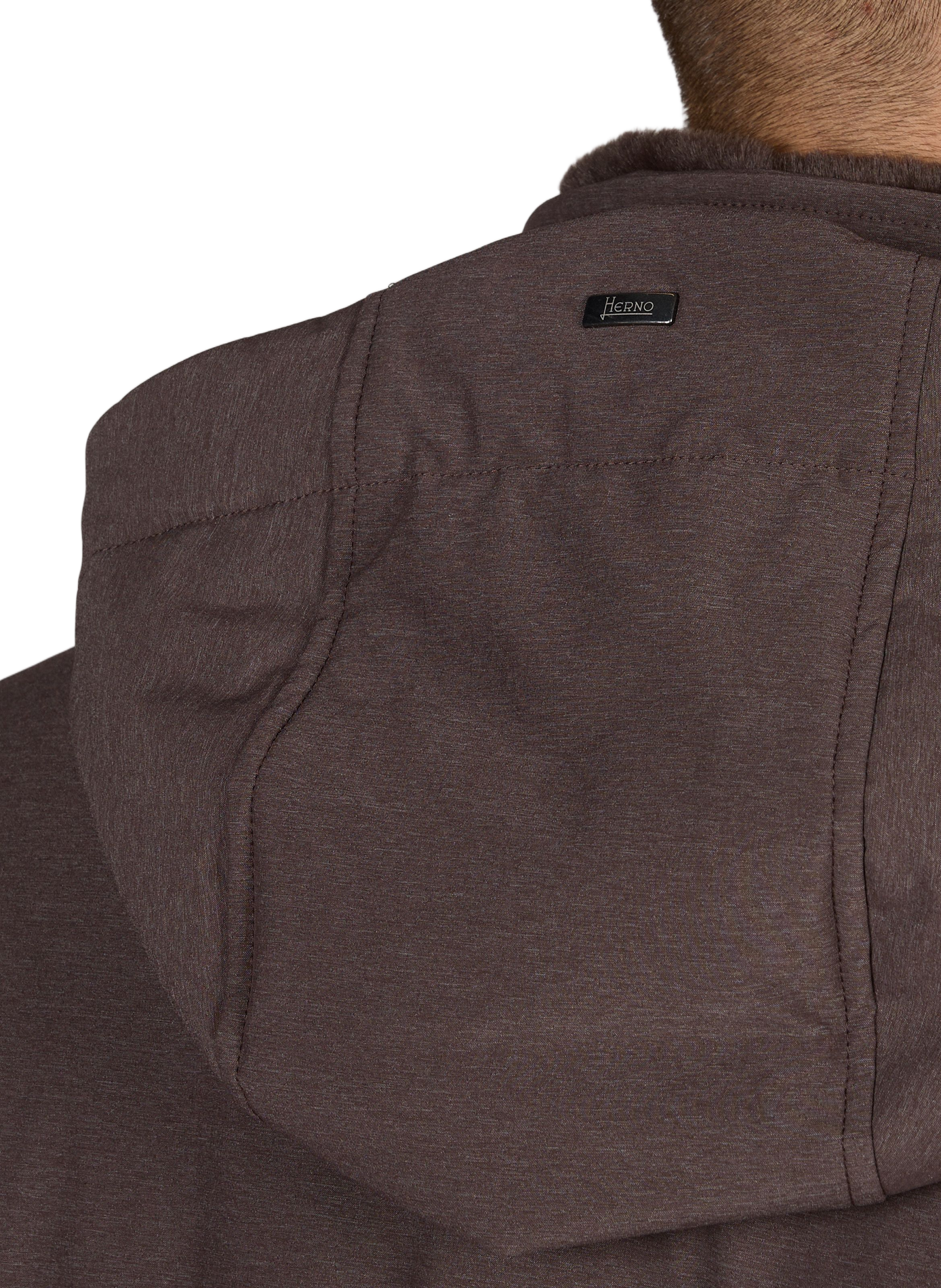 Parka with removable collar and hood HERNO Brown