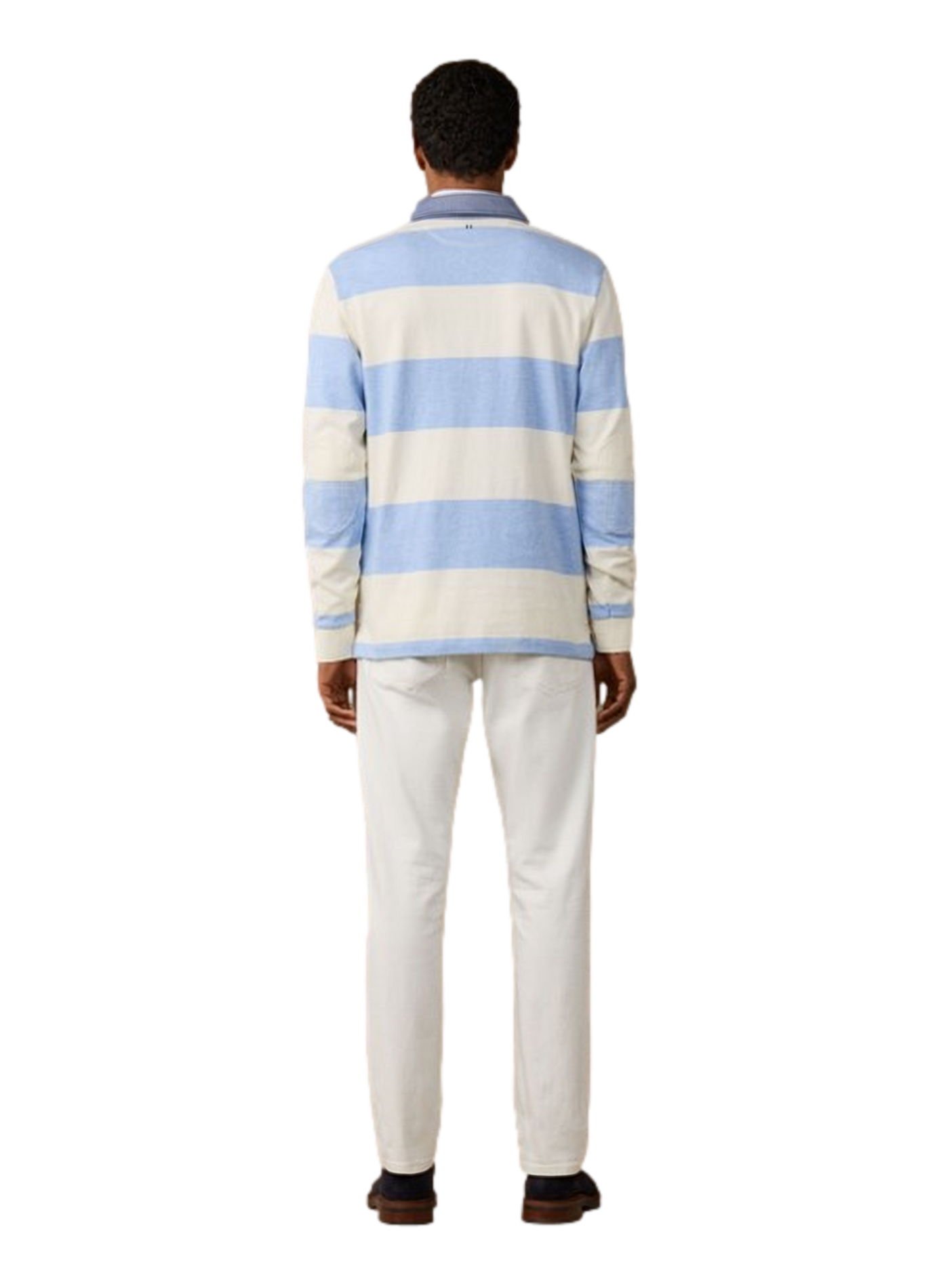 Polo à rayures en coton HACKETT Bleu
