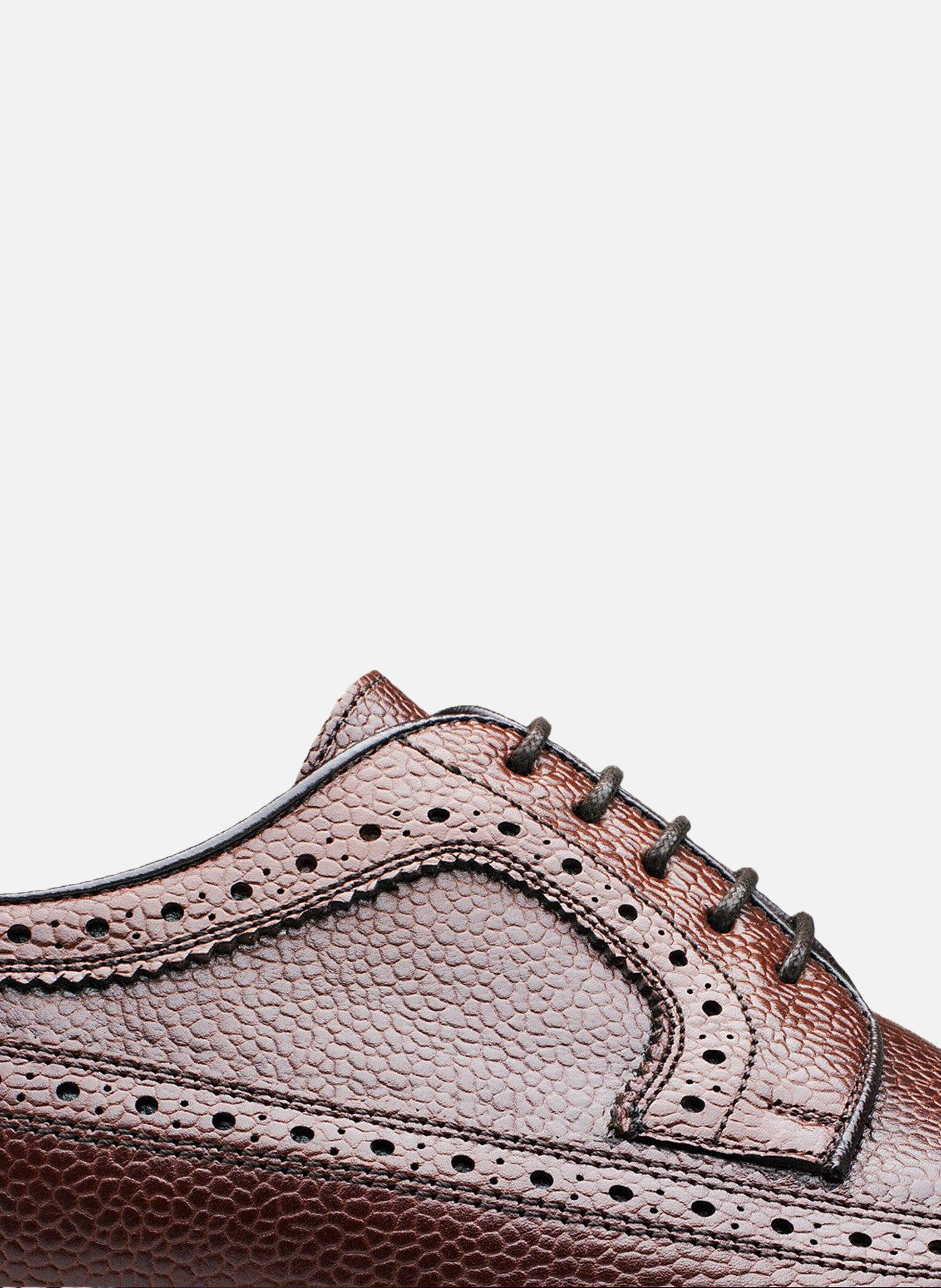 Derby cuir grainé barton FINSBURY Marron