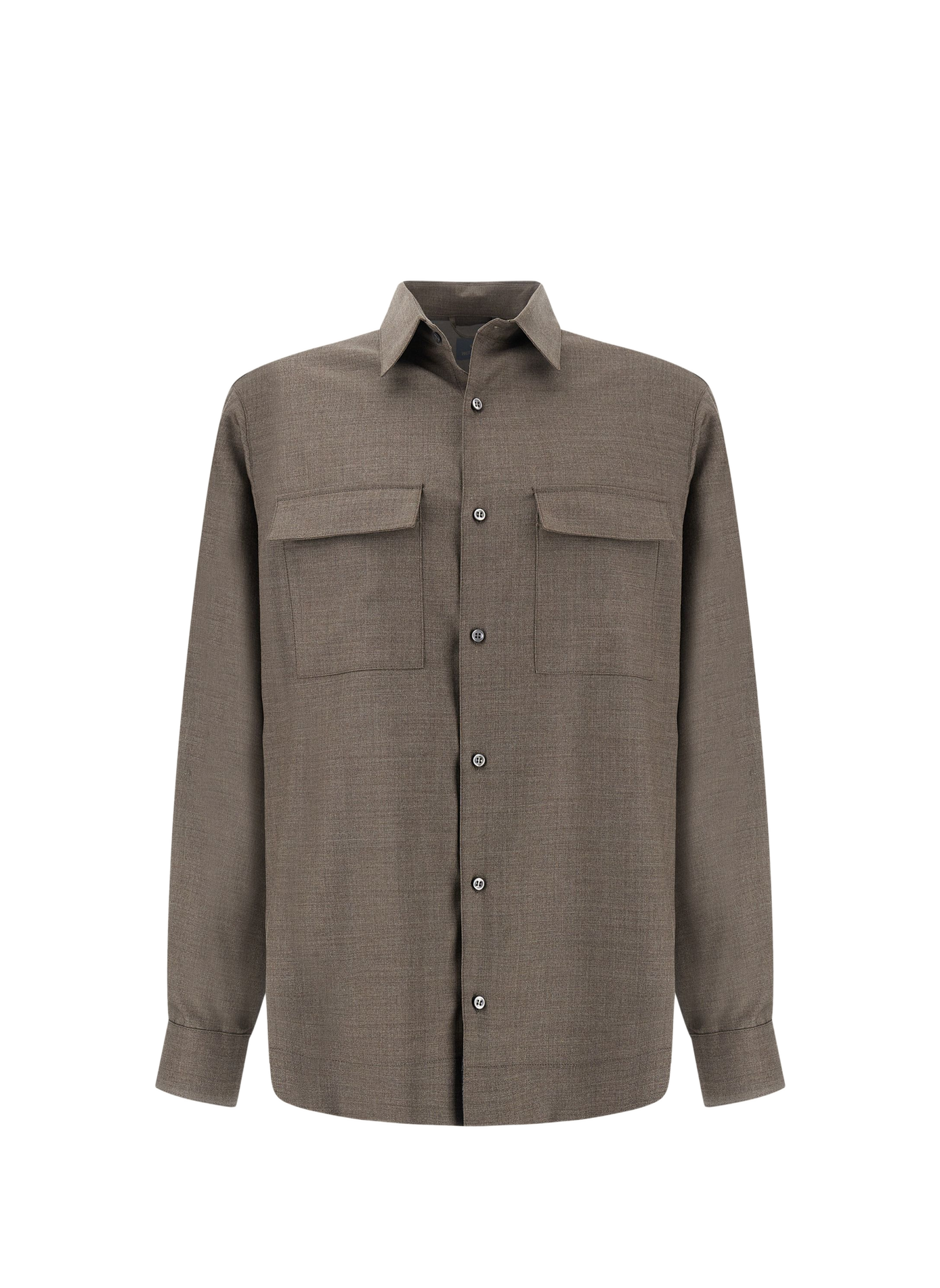 Straight wool shirt PAUL & SHARK Grey