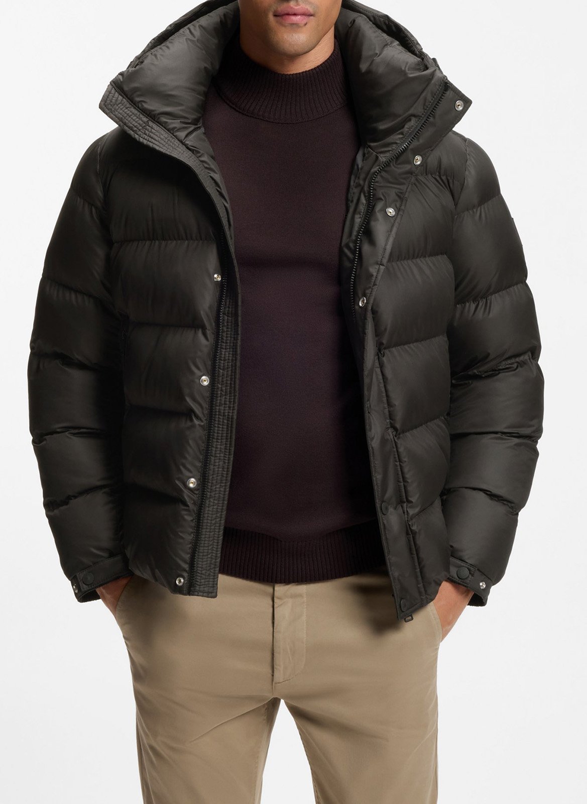 Doudoune col montant BOSS Noir