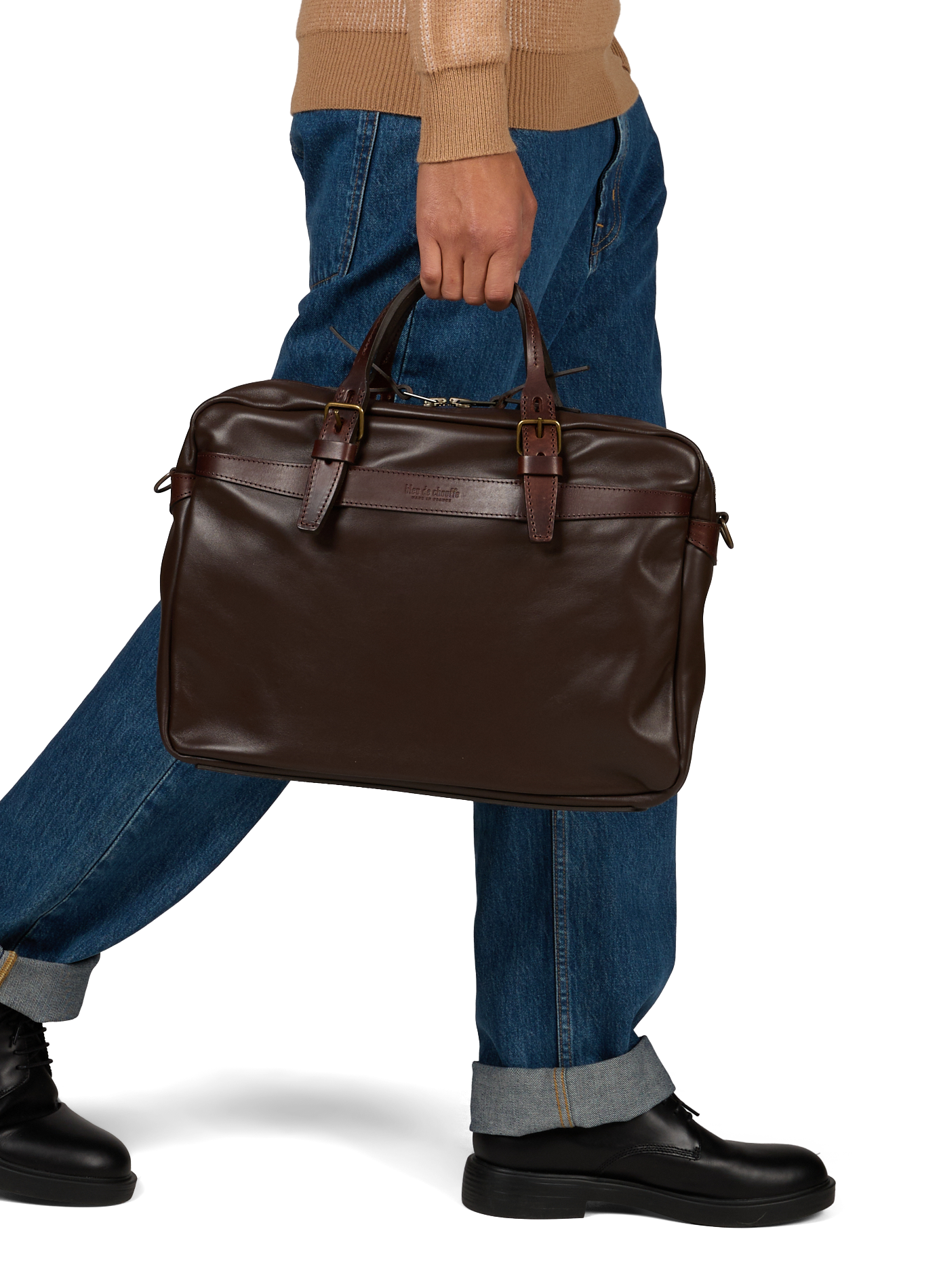 Lederkappe BLEU DE CHAUFFE Braun