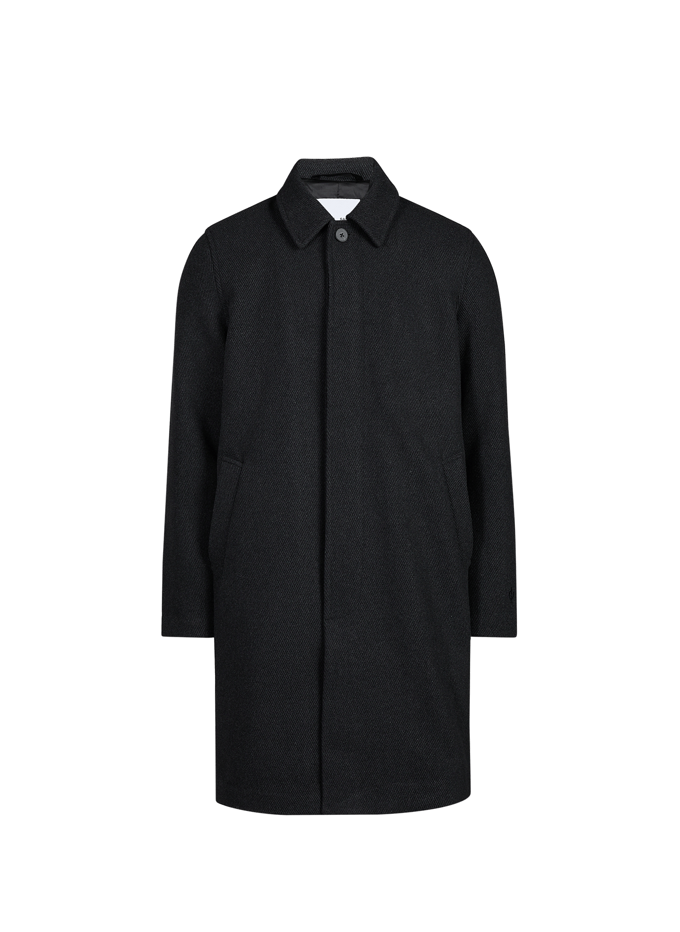 Short viscose coat  SAMSOE SAMSOE Black