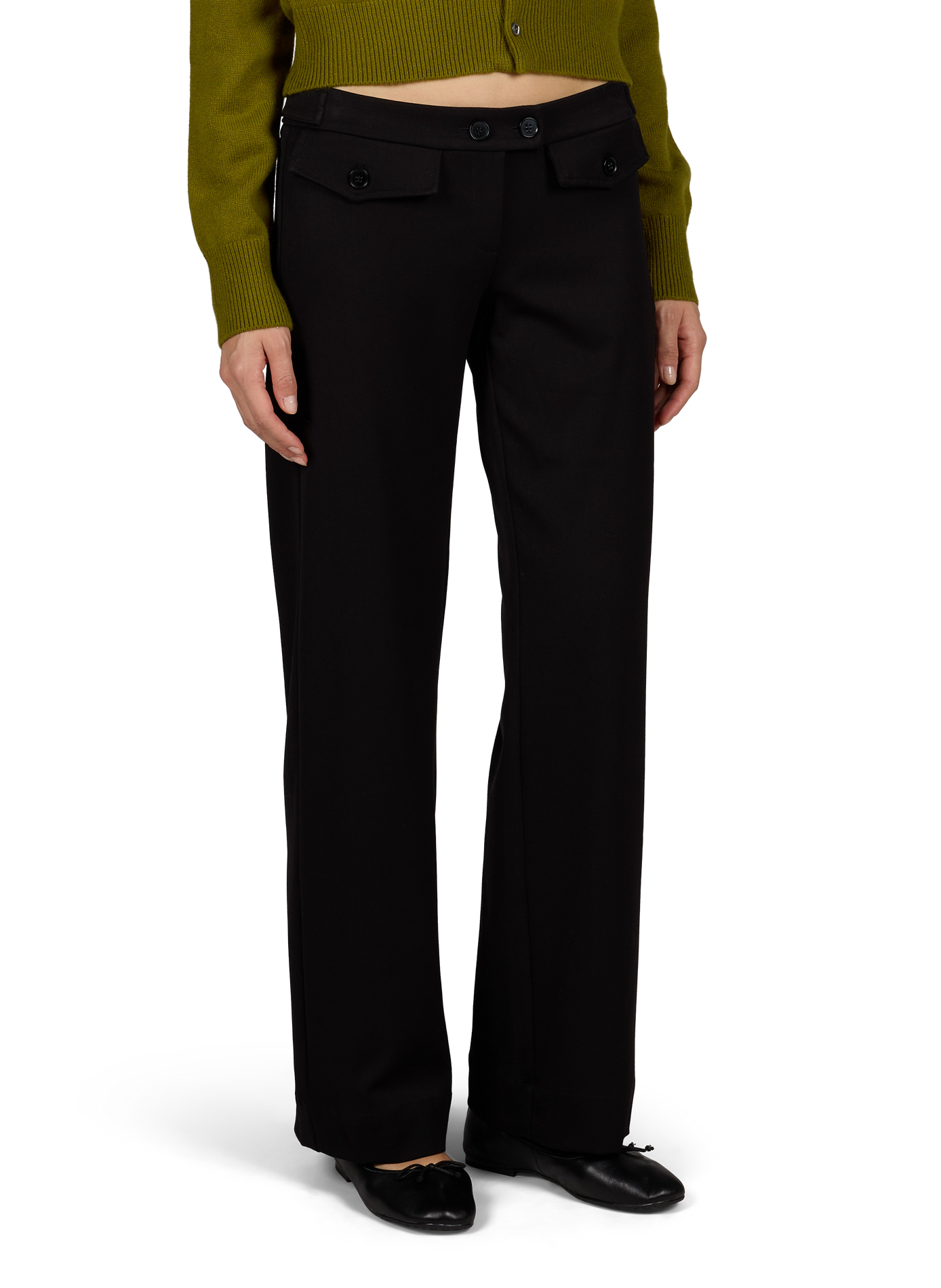 Wijde broek Pili in effen kleur GIMAGUAS Zwart