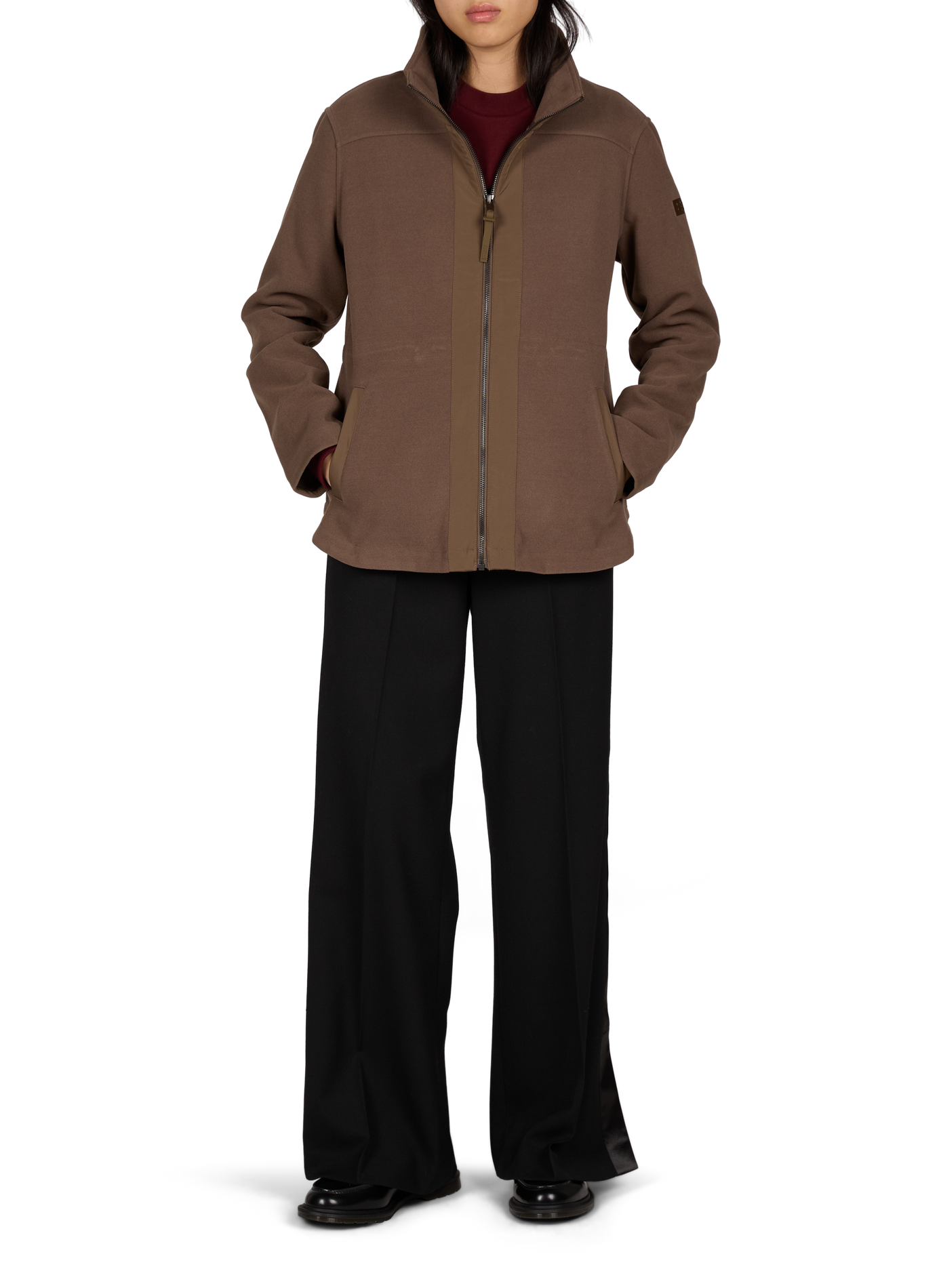 Straight jacket with high collar AIGLE Brown