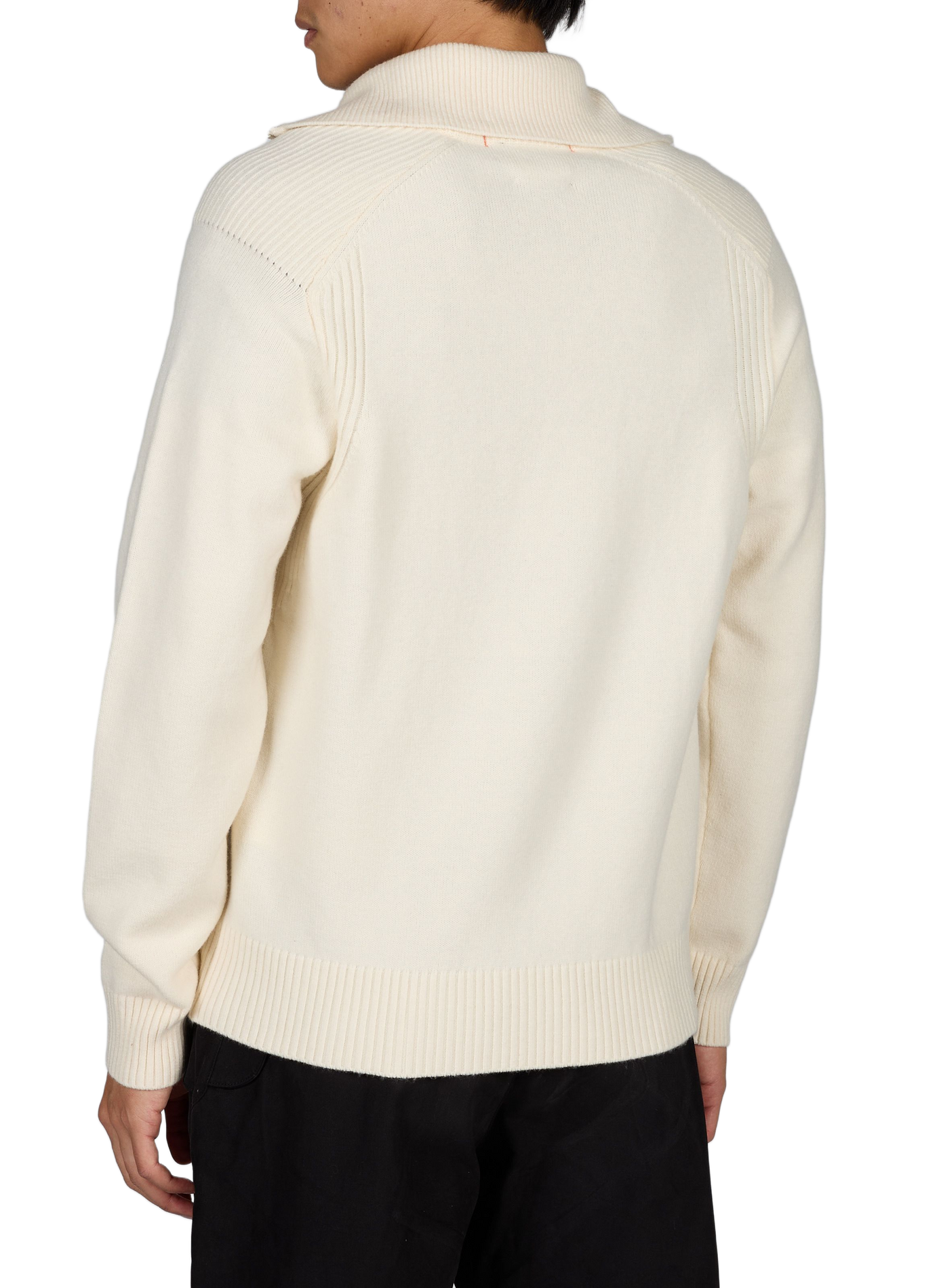 Pull droit à col montant zippé en laine mélangée PARAJUMPERS Beige