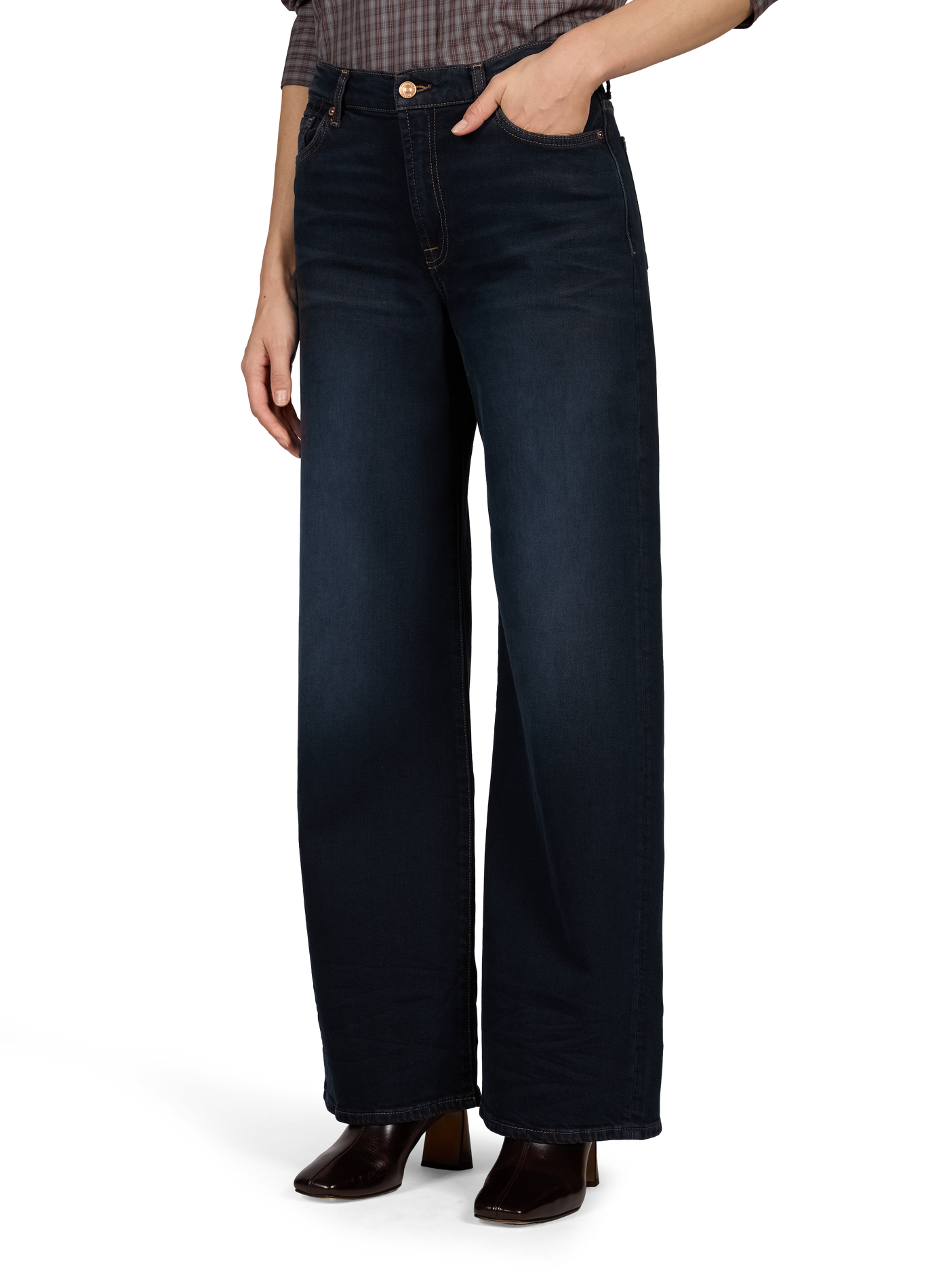 Jeans large Lotta Tailorless en coton mélangé 7 FOR ALL MANKIND Bleu