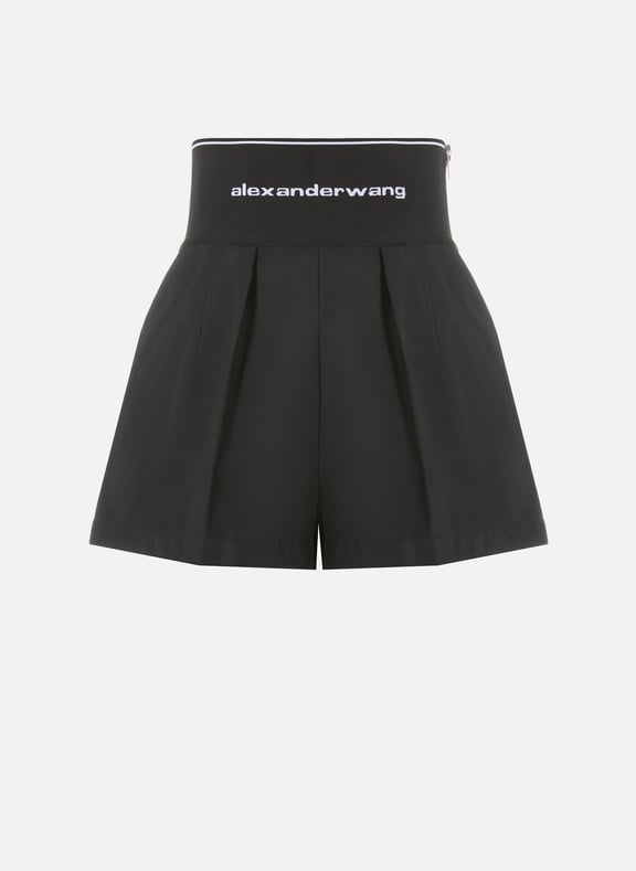 Safari cotton-blend shorts Black by ALEXANDER WANG ALEXANDER WANG Safari cotton-blend shorts Black