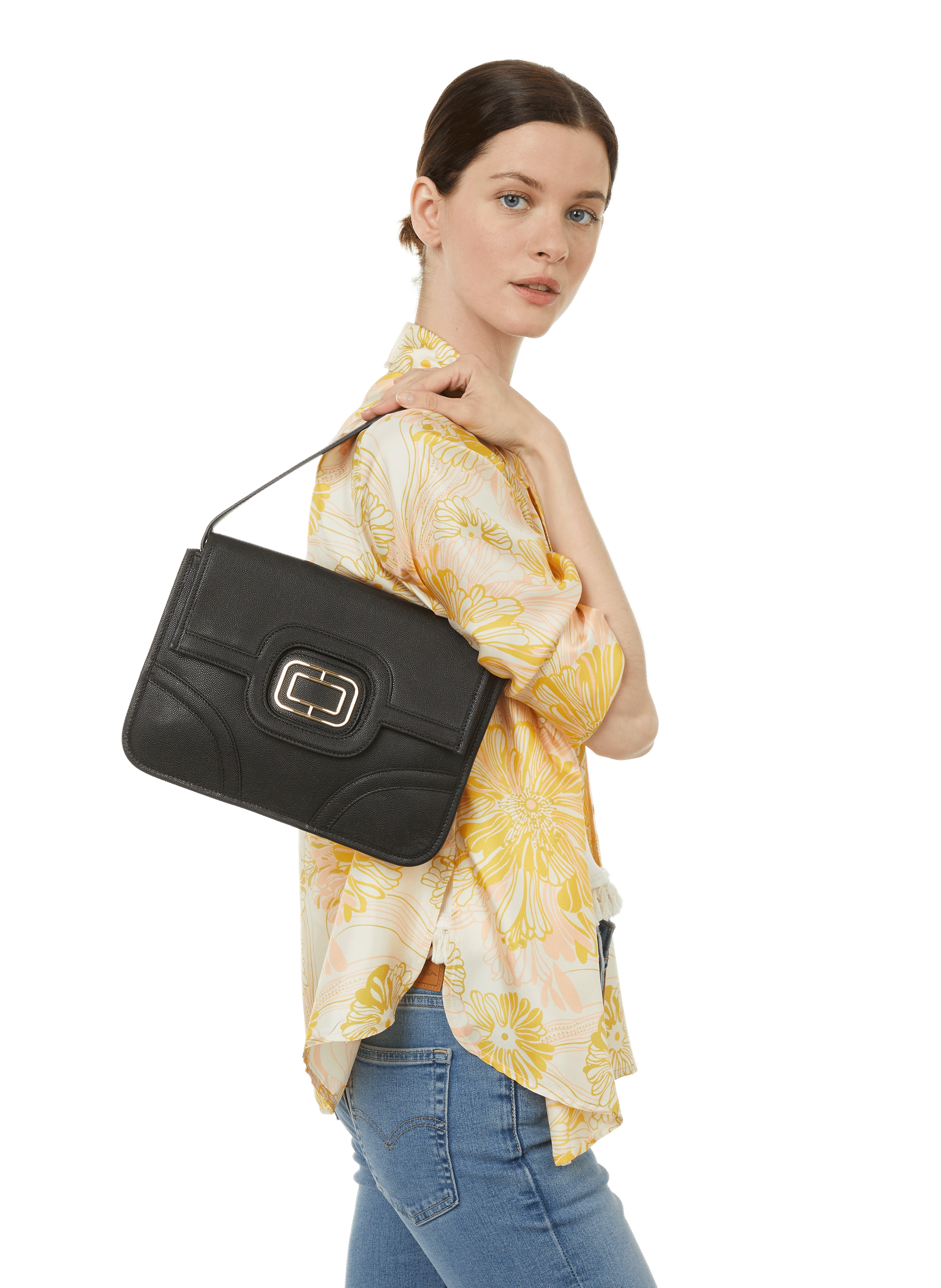 Leather handbag SAISON 1865 Black