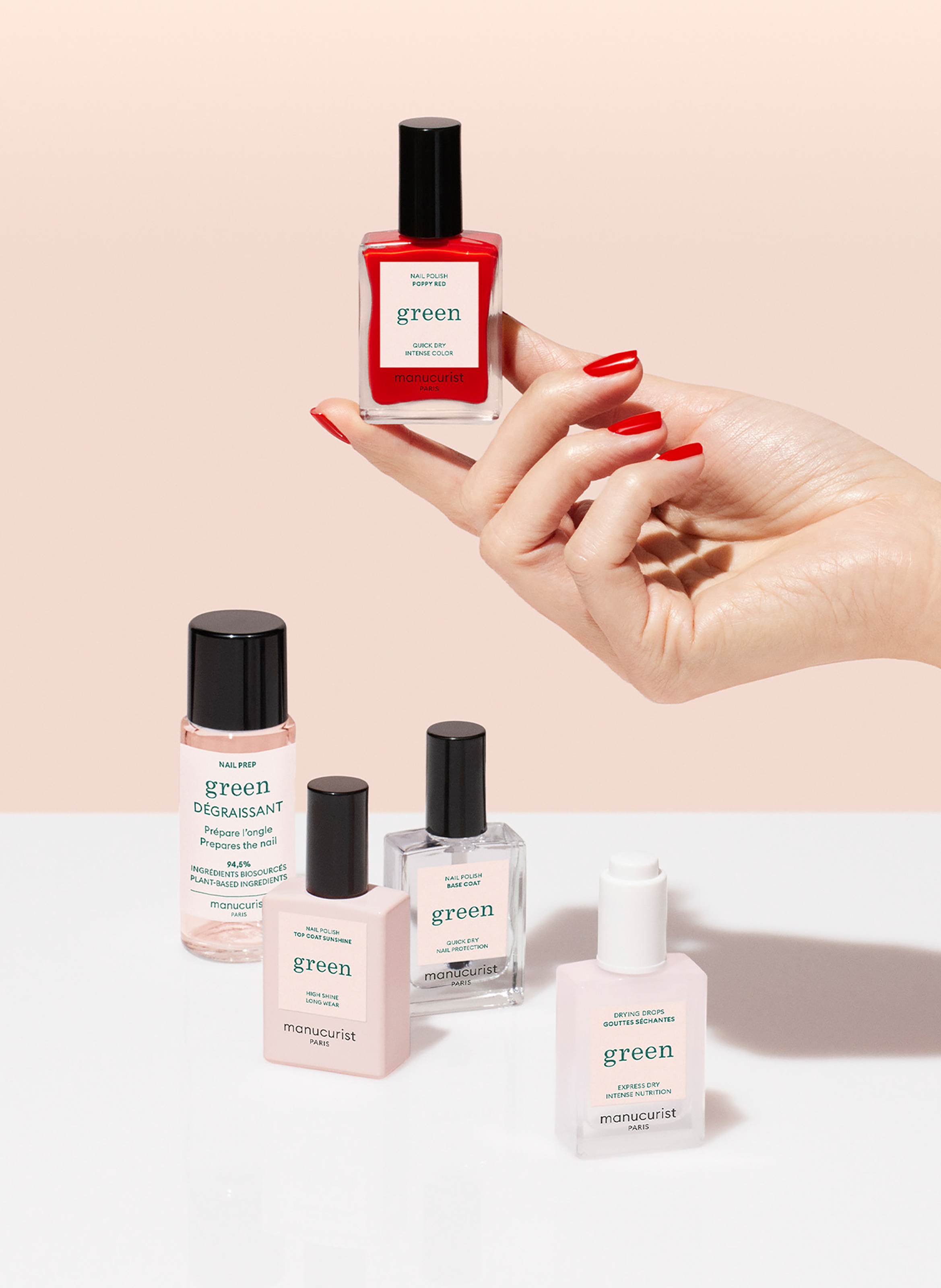 Green routine kit MANUCURIST Poppy red