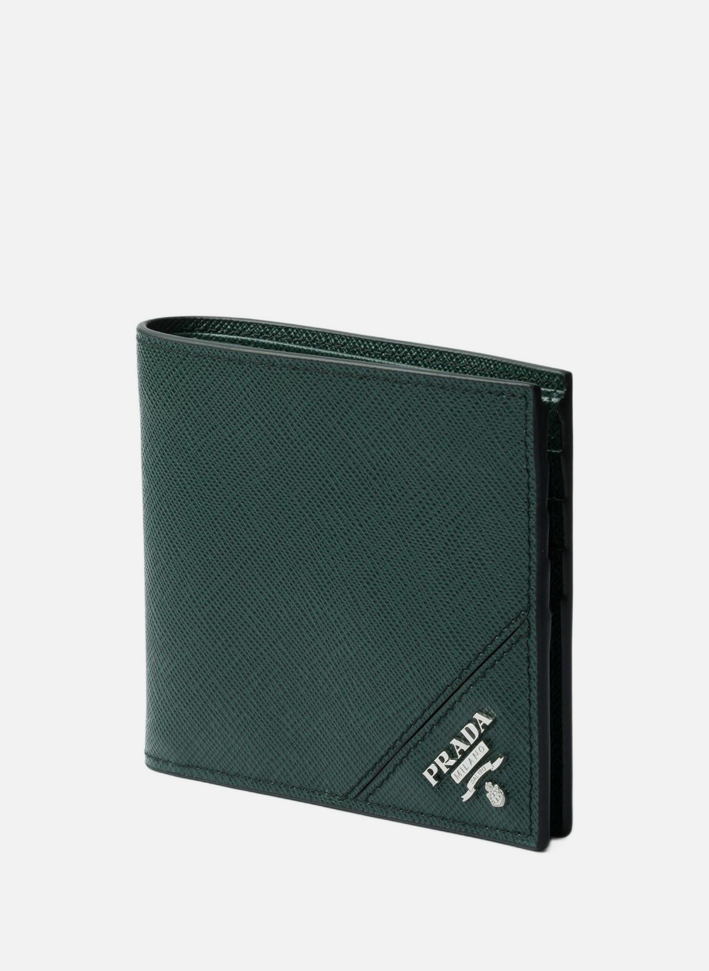 Portefeuille en cuir PRADA Vert