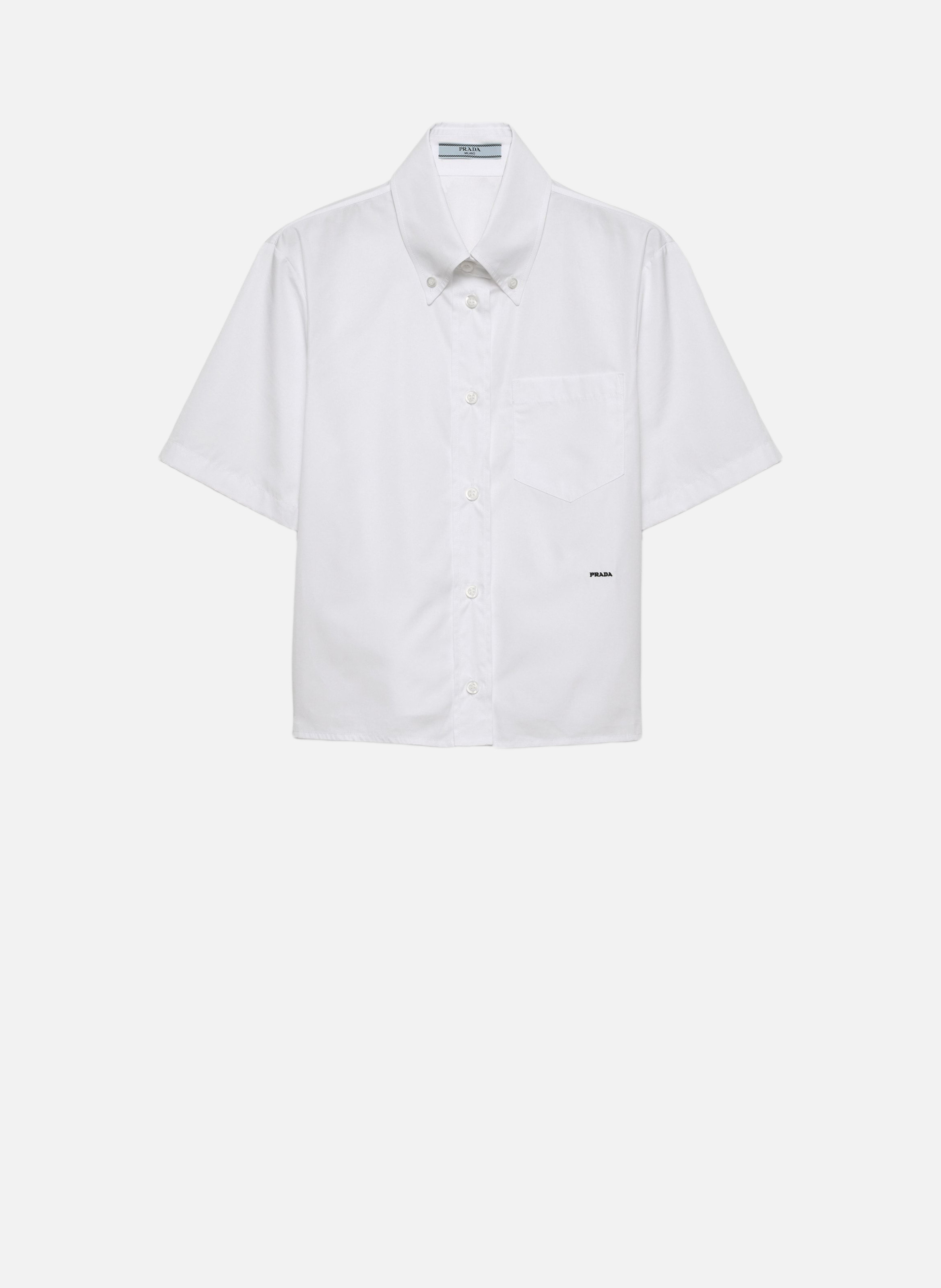 Chemise en popeline PRADA Blanc