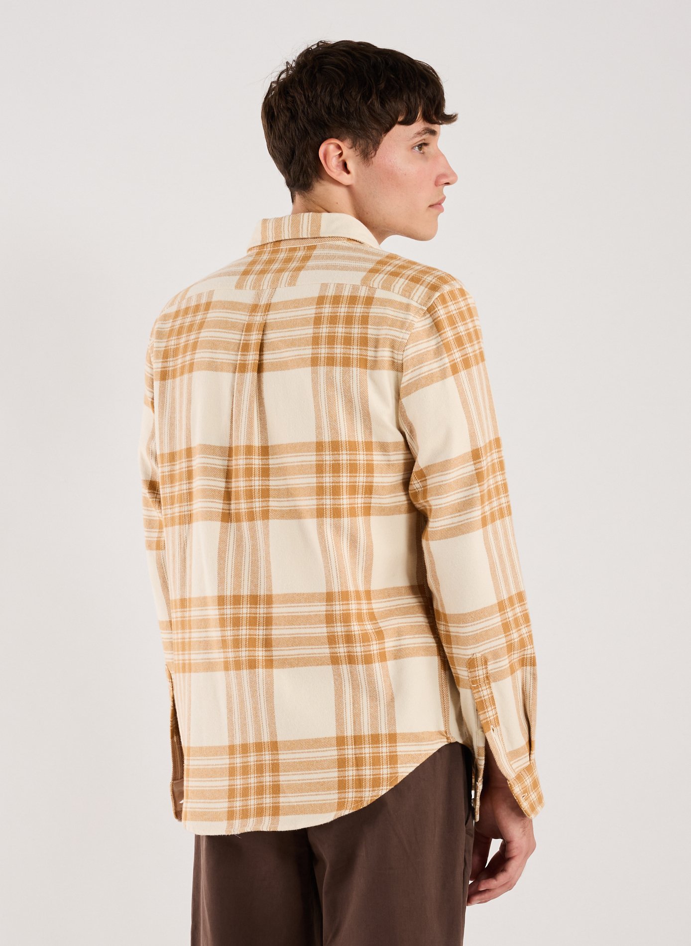 Straight cotton check shirt TIMBERLAND Beige
