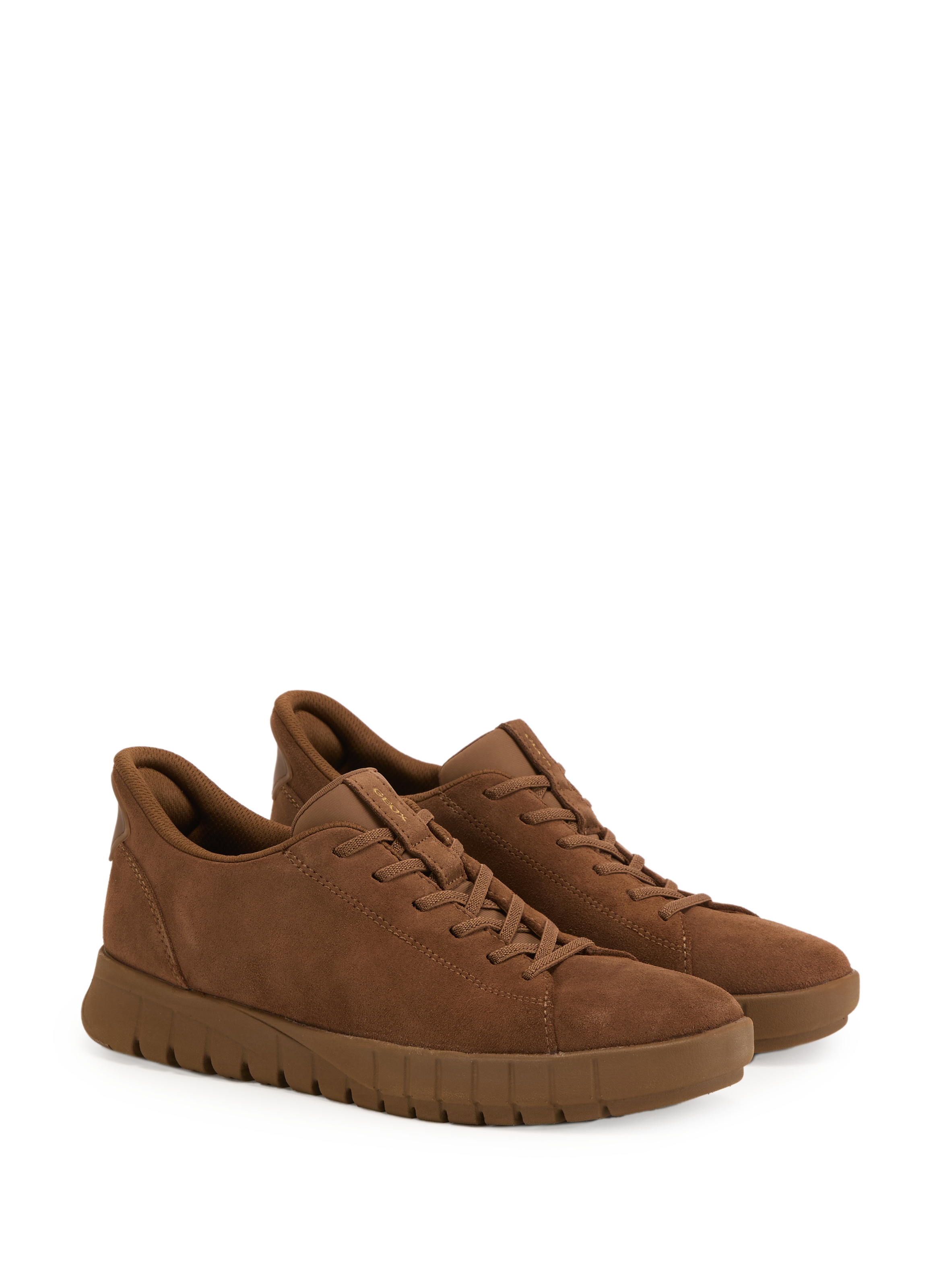 Leather sneakers GEOX Brown