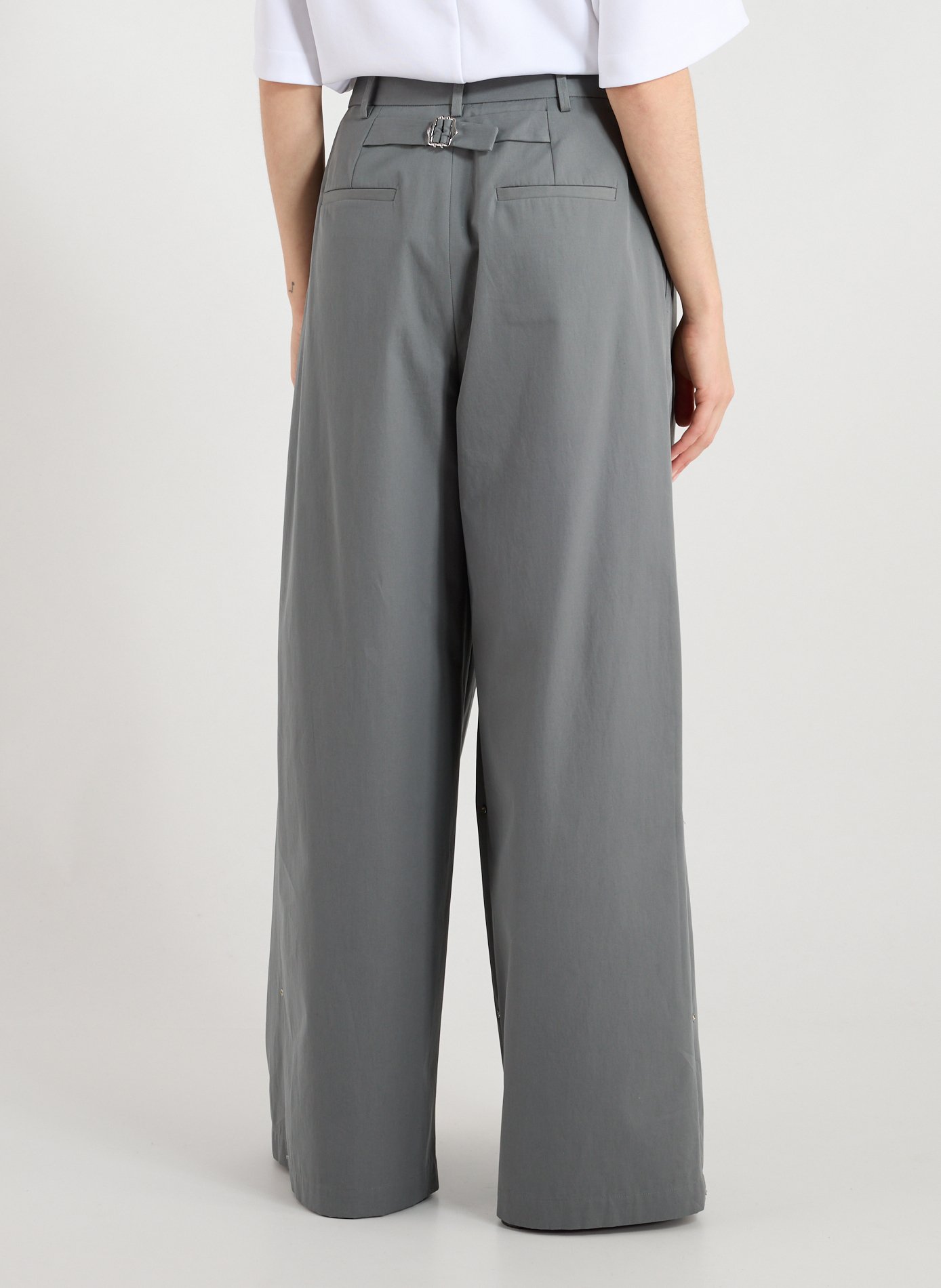 Pantalon large à fronces TIBI Gris