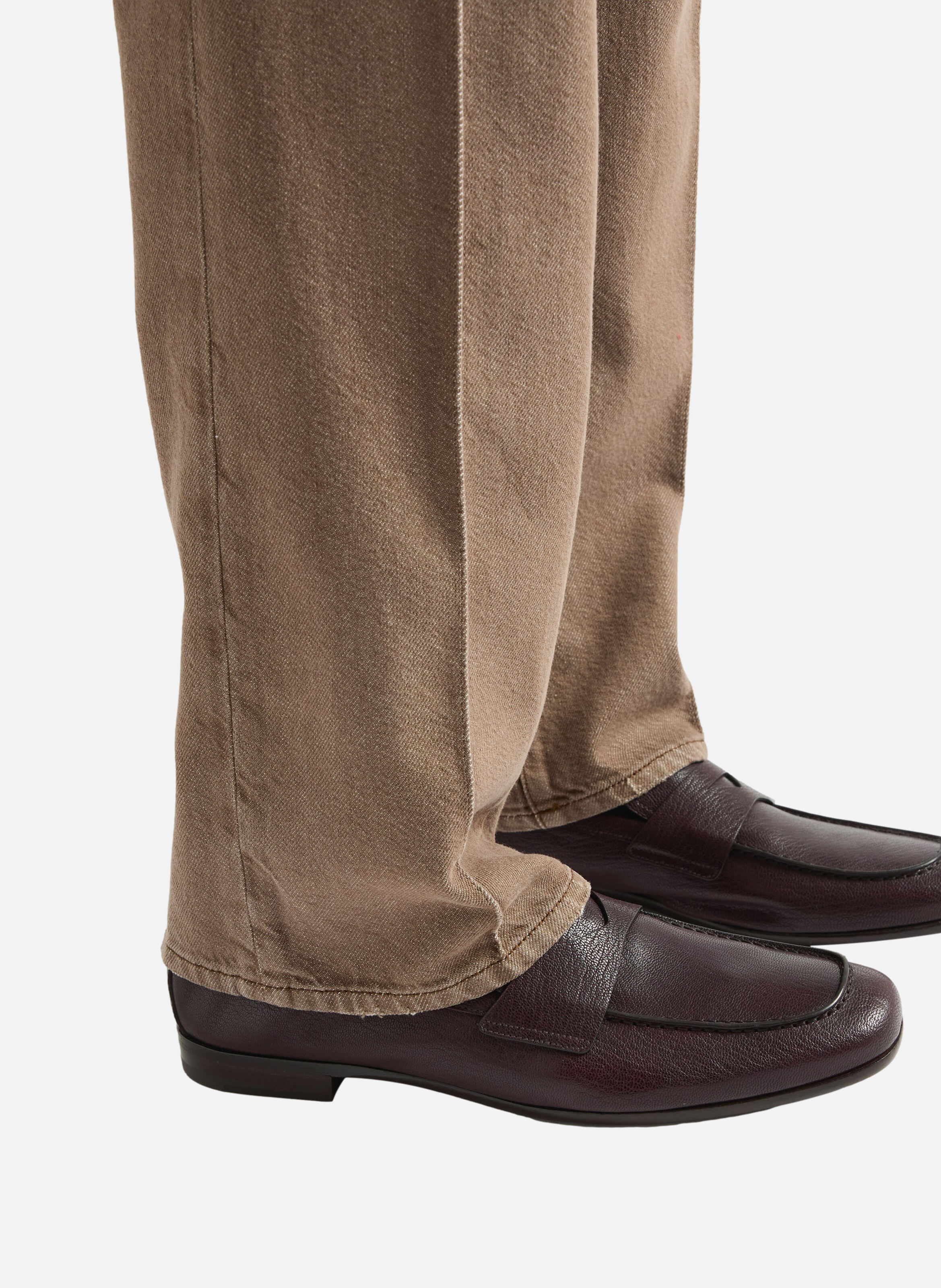 Mocassins en cuir PRADA Marron