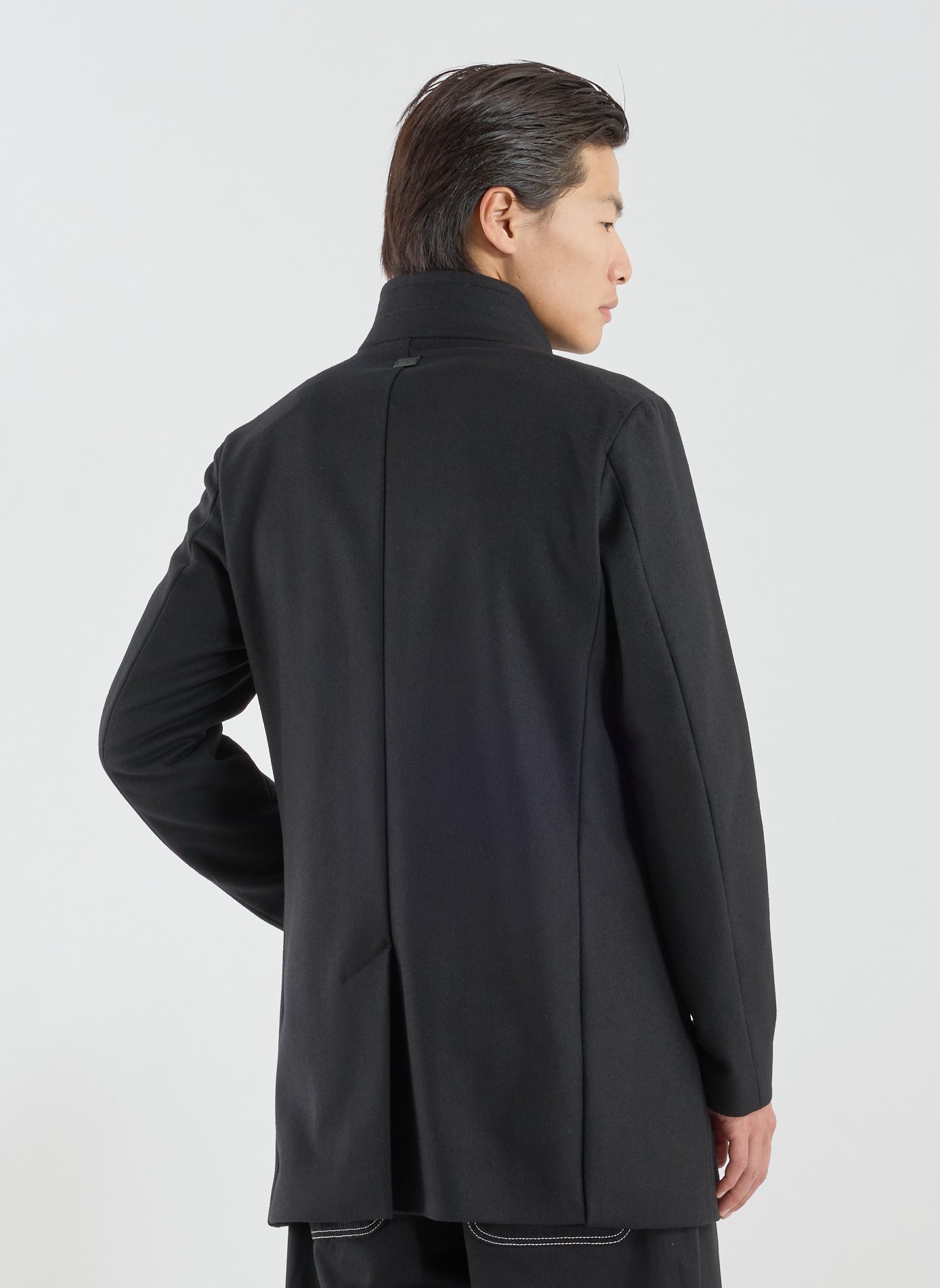 Coat with high collar in blended wool STRELLSON Black