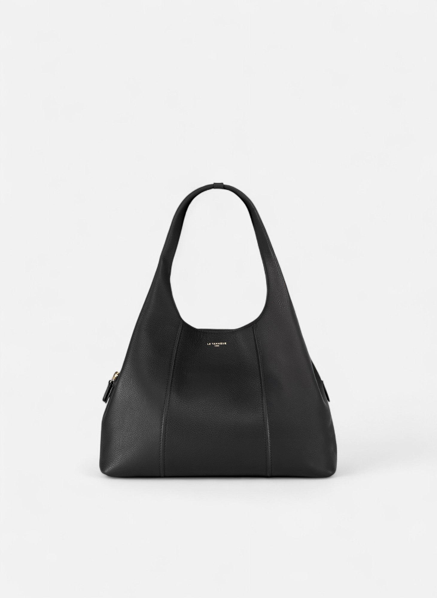 Sac porté épaule moyen modèle juliette en cuir grainé LE TANNEUR Noir