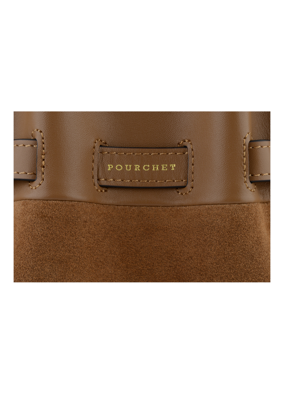 Blossom daim | sac porté travers pm POURCHET Marron